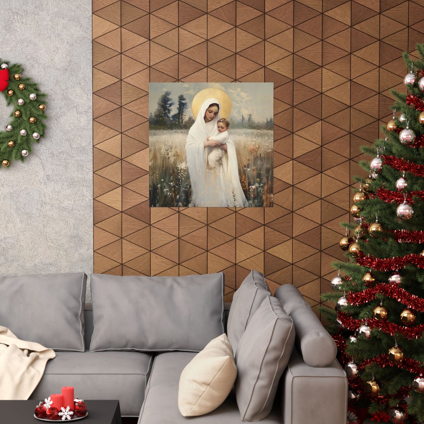 Our Lady of the Prairie - Sanctified Souls Print - Multiple Sizes - Premium Posters - Catholic Art - Christian Home