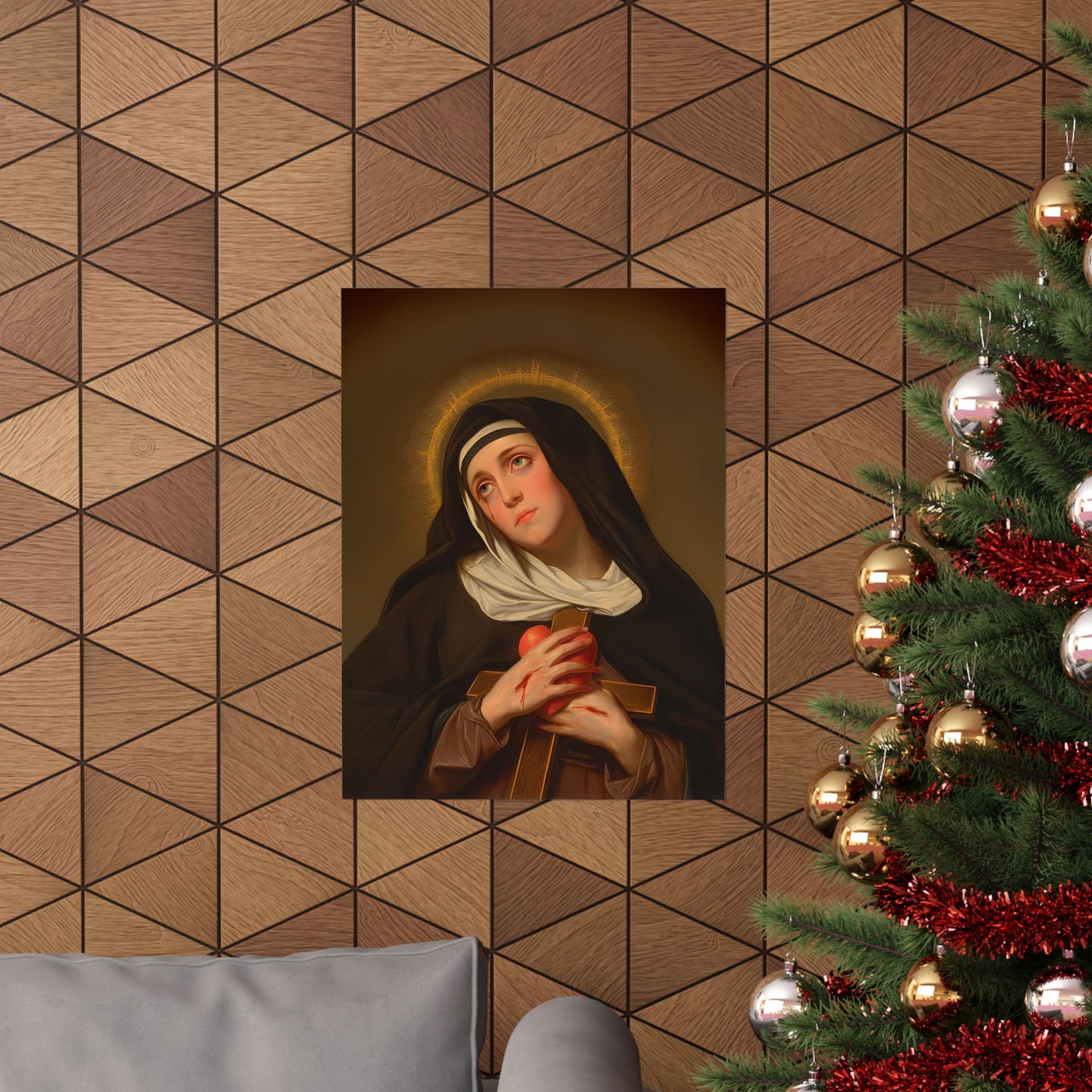 Saint Veronica Giuliani - Sanctified Souls Print - Multiple Sizes - Premium Posters - Catholic Art - Christian painting