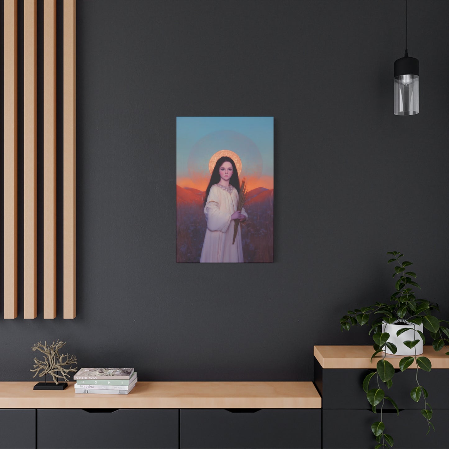 Saint Hope - Multiple Sizes - Catholic Home art - Museum Wrapped Canvas - Sanctified Souls Print - Martyr Saint