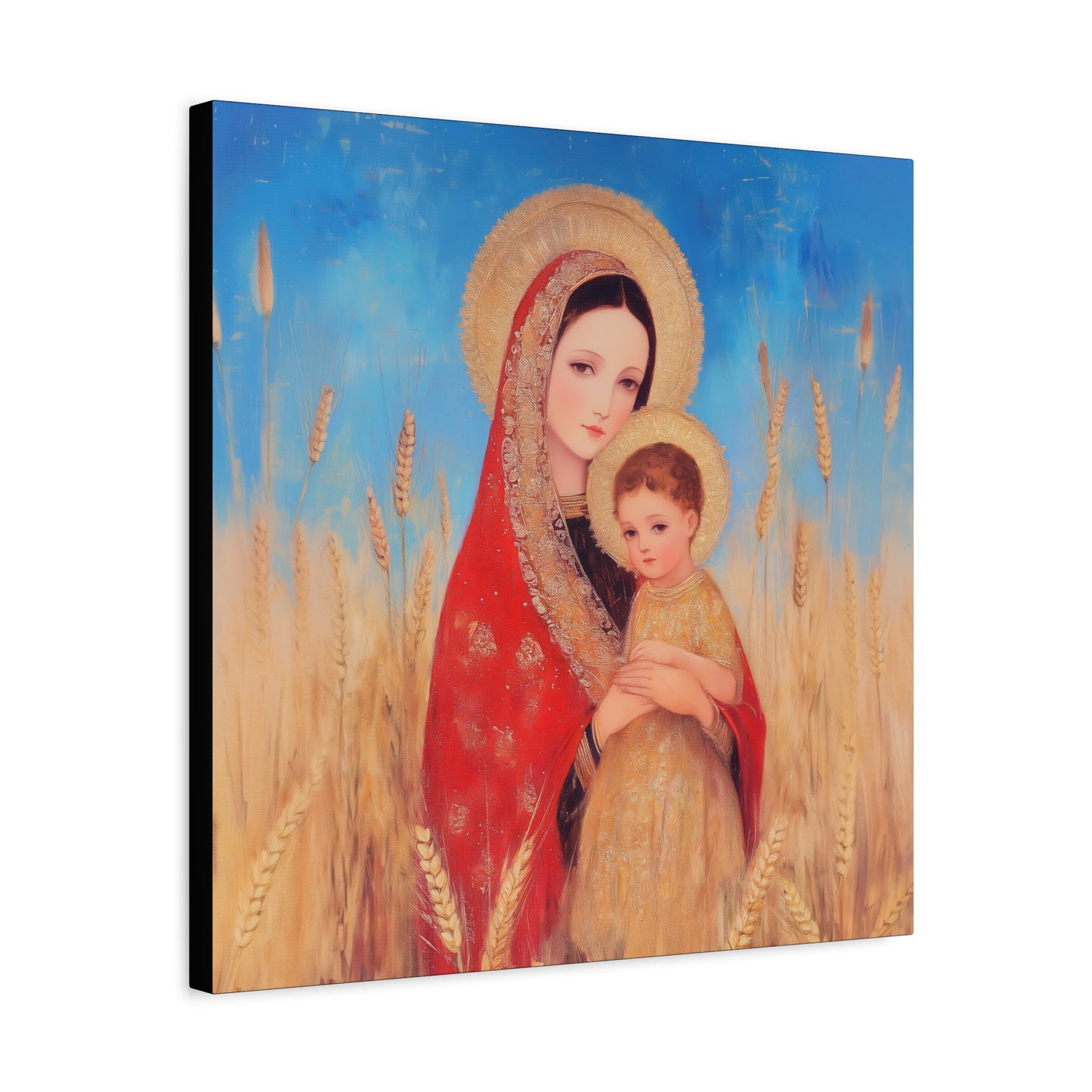 Our Lady of the Harvest - Multiple Sizes - Catholic Home art - Museum Wrapped Canvas - Sanctified Souls Print