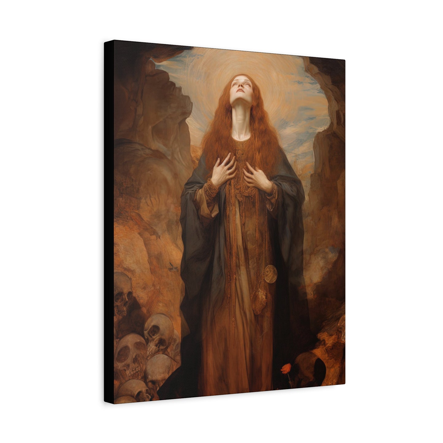Saint Rosalia - Museum Wrapped Canvas - Sanctified Souls Print - Religious Art for your Home