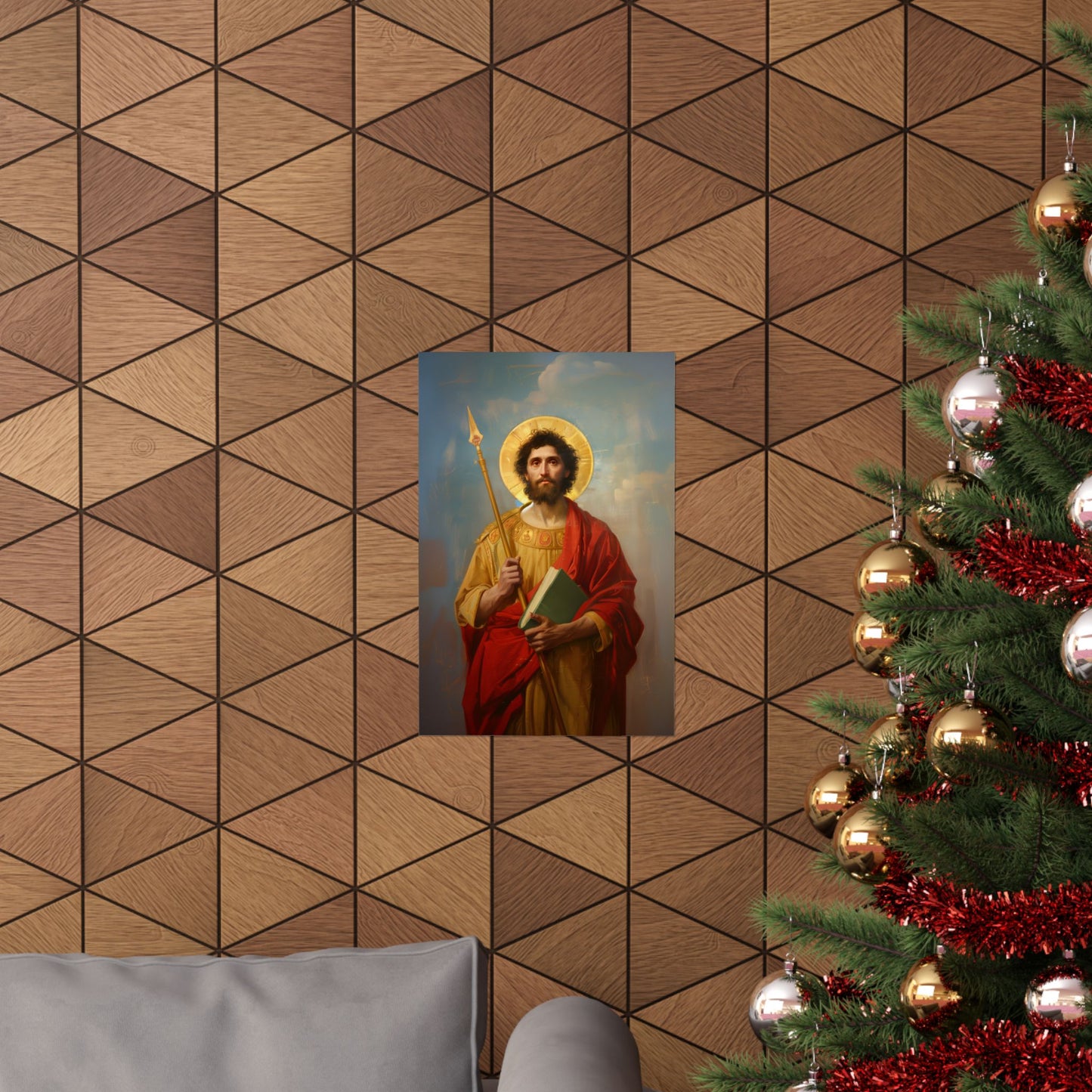 Saint Thomas the Apostle Poster Print - Sanctified Souls Print - Multiple Sizes - Premium Posters - Catholic Art - Religious Home Decor