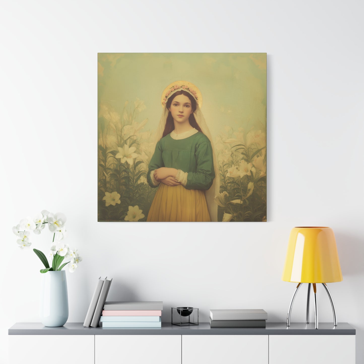 Saint Maria Goretti - Museum Wrapped Canvas - Sanctified Souls Print - Religious Art for your Home - Catholic Patron Saint Art