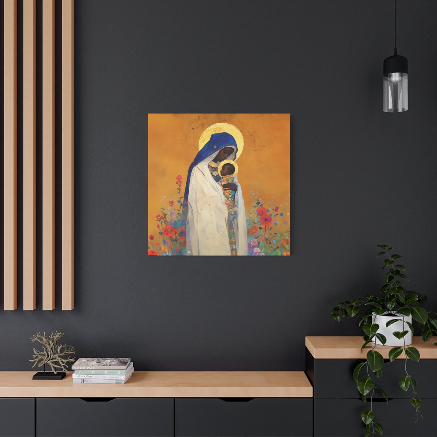 The Divine Embrace- Our Lady of Kibeho's Love - Museum Wrapped Canvas - Print - Religious Art for your Home - Christian print - Religious