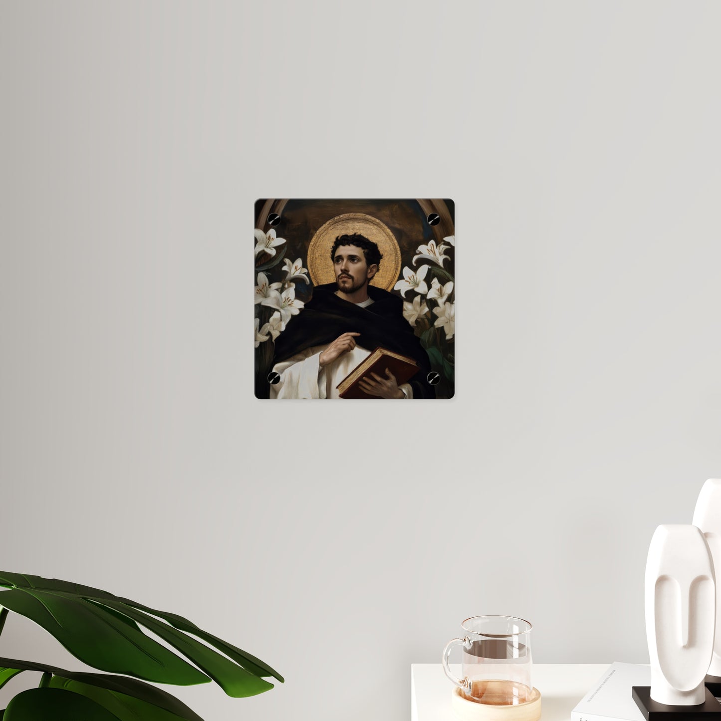 Saint Dominic Wall Art Panel - Ready to Hang Acrylic Print - Catholic Saint Art - Patron Saint Print - No Frame needed