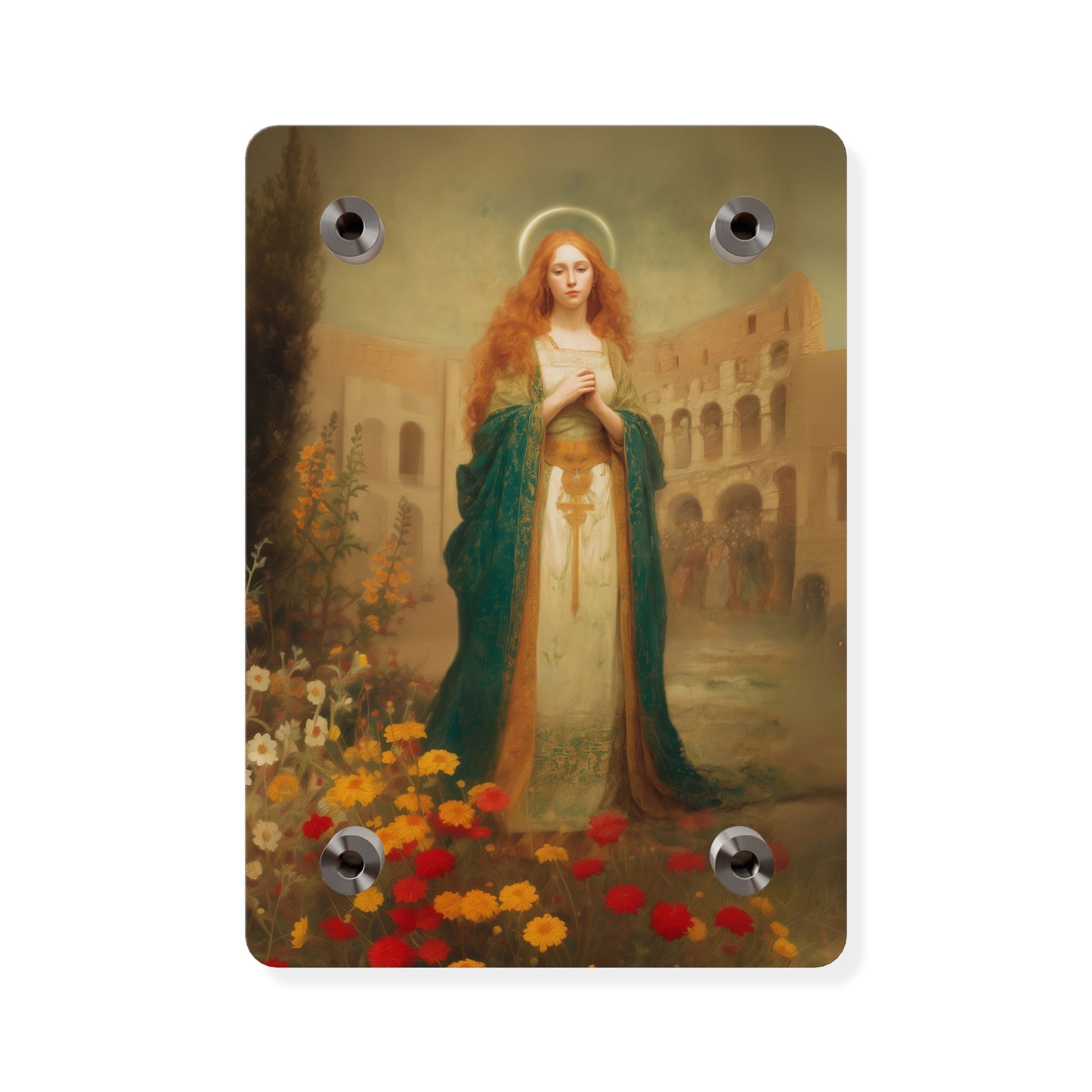 Saint Justina Wall Art Panel - Ready to Hang Acrylic Print - Catholic Saint Art - Patron Saint Print - Martyr Art