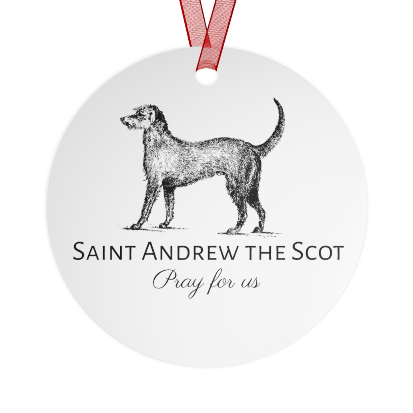 Saint Andrew the Scot Day Metal Ornament - Religious Holiday Christmas Keepsake - Religious Catholic Tree Ornament - Holiday Art Piece