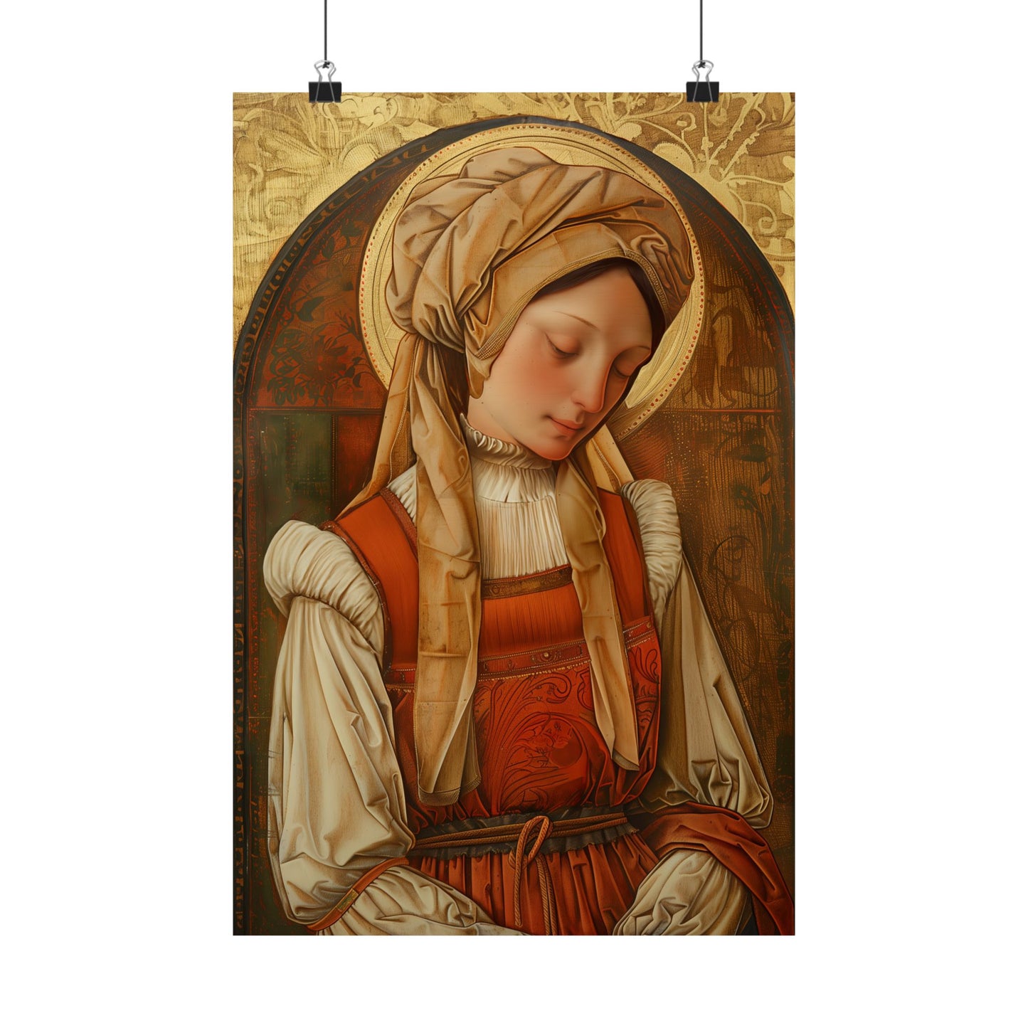 Saint Anne Line - Sanctified Souls Print - Multiple Sizes - Premium Matte Vertical Posters - Anna Line - Catholic Saint Art - Home Decor