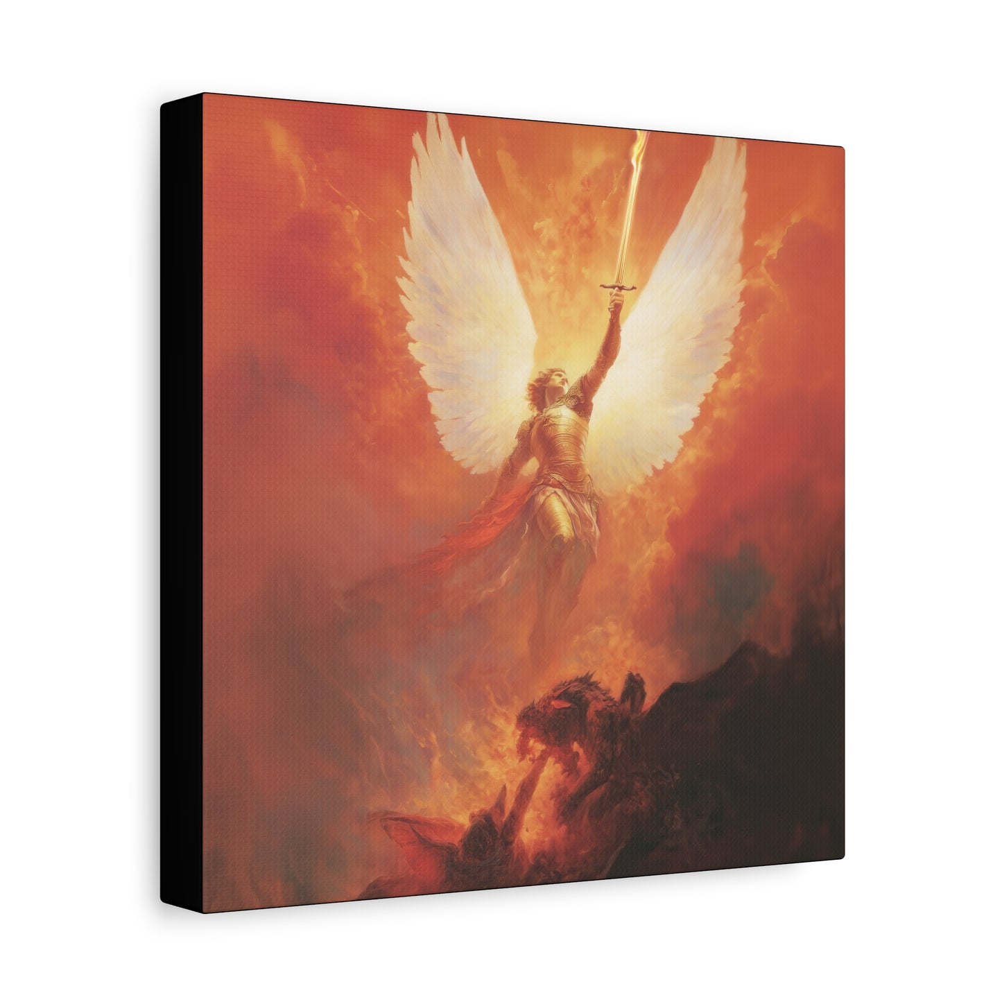 Saint Michael the Archangel - Museum Wrapped Canvas - Sanctified Souls Print - Religious Art for your Home - Angel Art - Religious