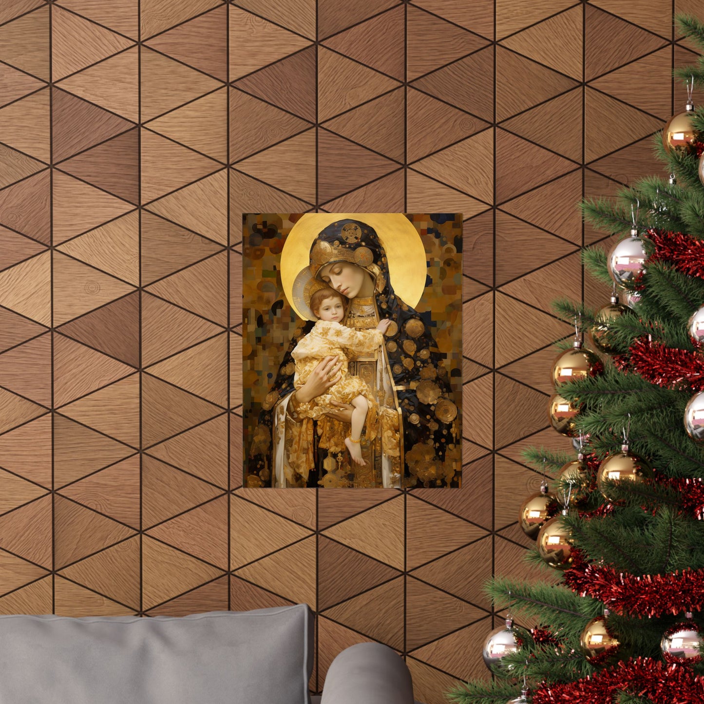 The Light of Love - Print - Sanctified Souls Print - Multiple Sizes - Premium Matte Vertical Posters - Madonna and the Christ Child