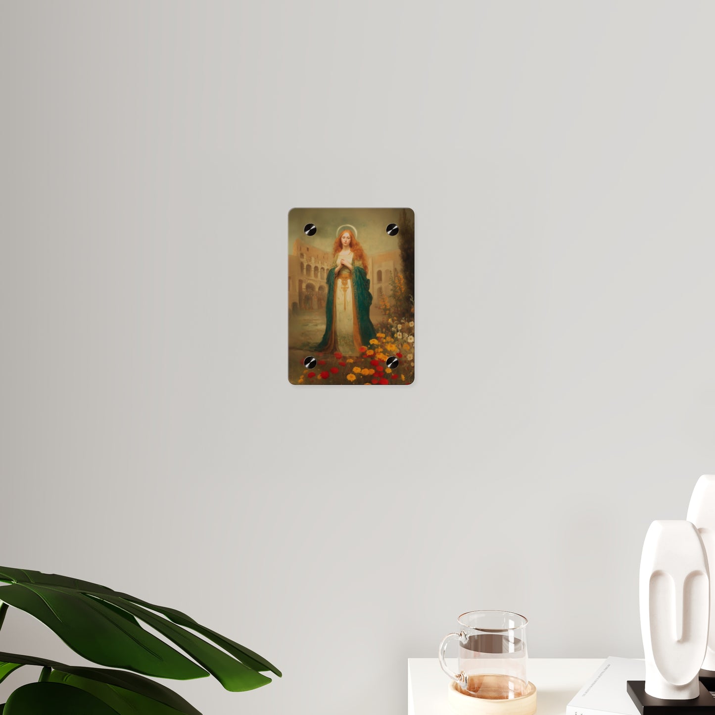 Saint Justina Wall Art Panel - Ready to Hang Acrylic Print - Catholic Saint Art - Patron Saint Print - Martyr Art