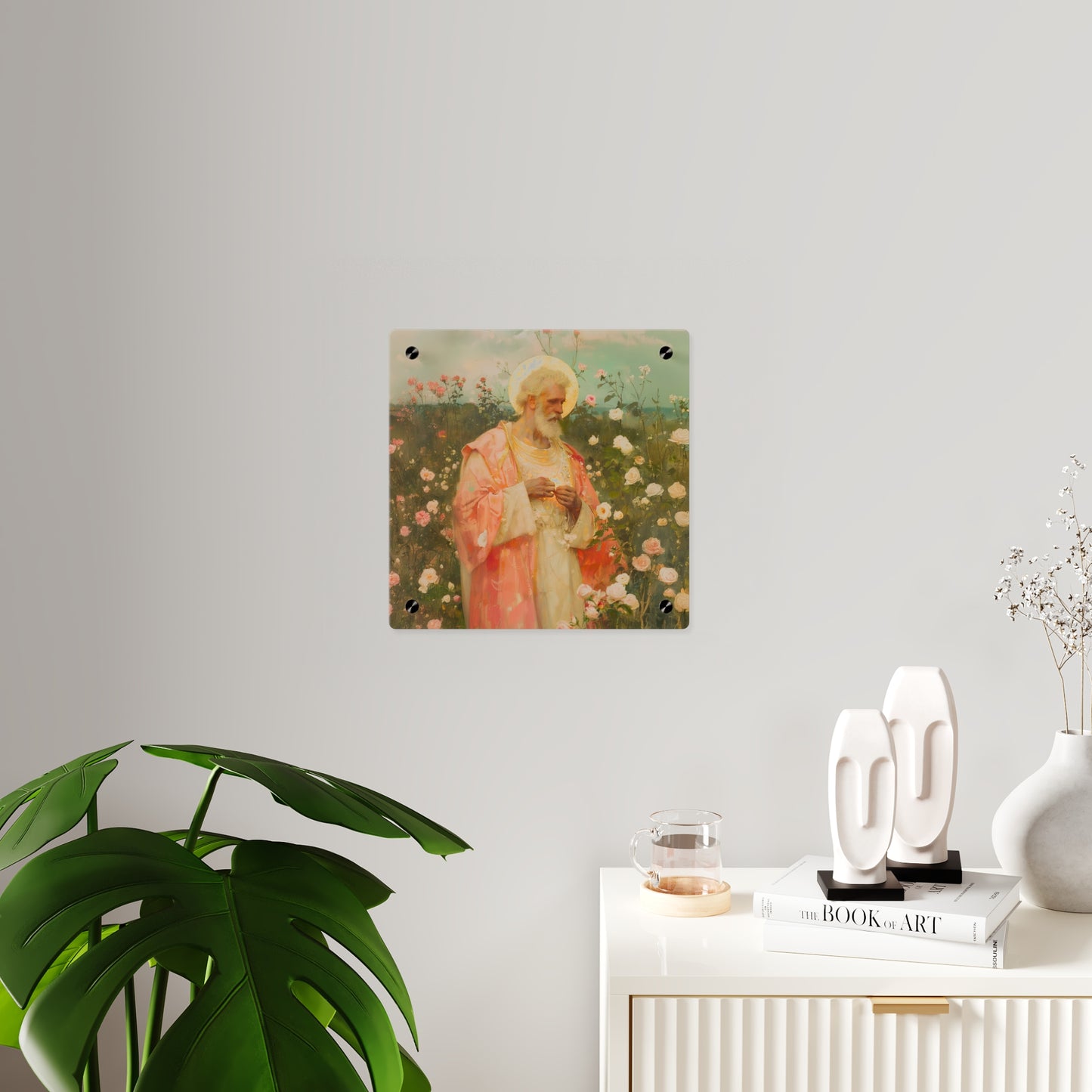 Saint Valentine Wall Art Panel - Ready to Hang Acrylic Print - Catholic Saint Art - Patron Saint Print - Catholic Saint Wall Art
