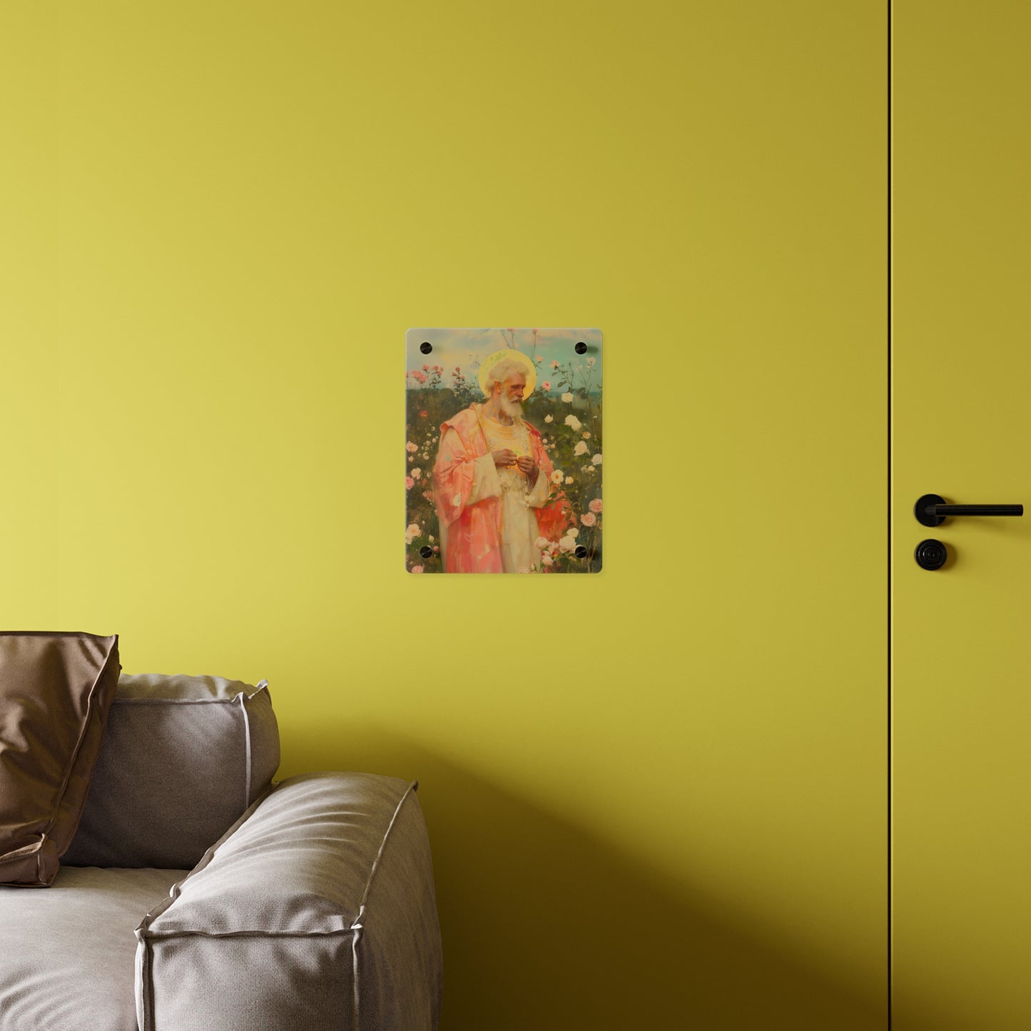 Saint Valentine Wall Art Panel - Ready to Hang Acrylic Print - Catholic Saint Art - Patron Saint Print - Catholic Saint Wall Art