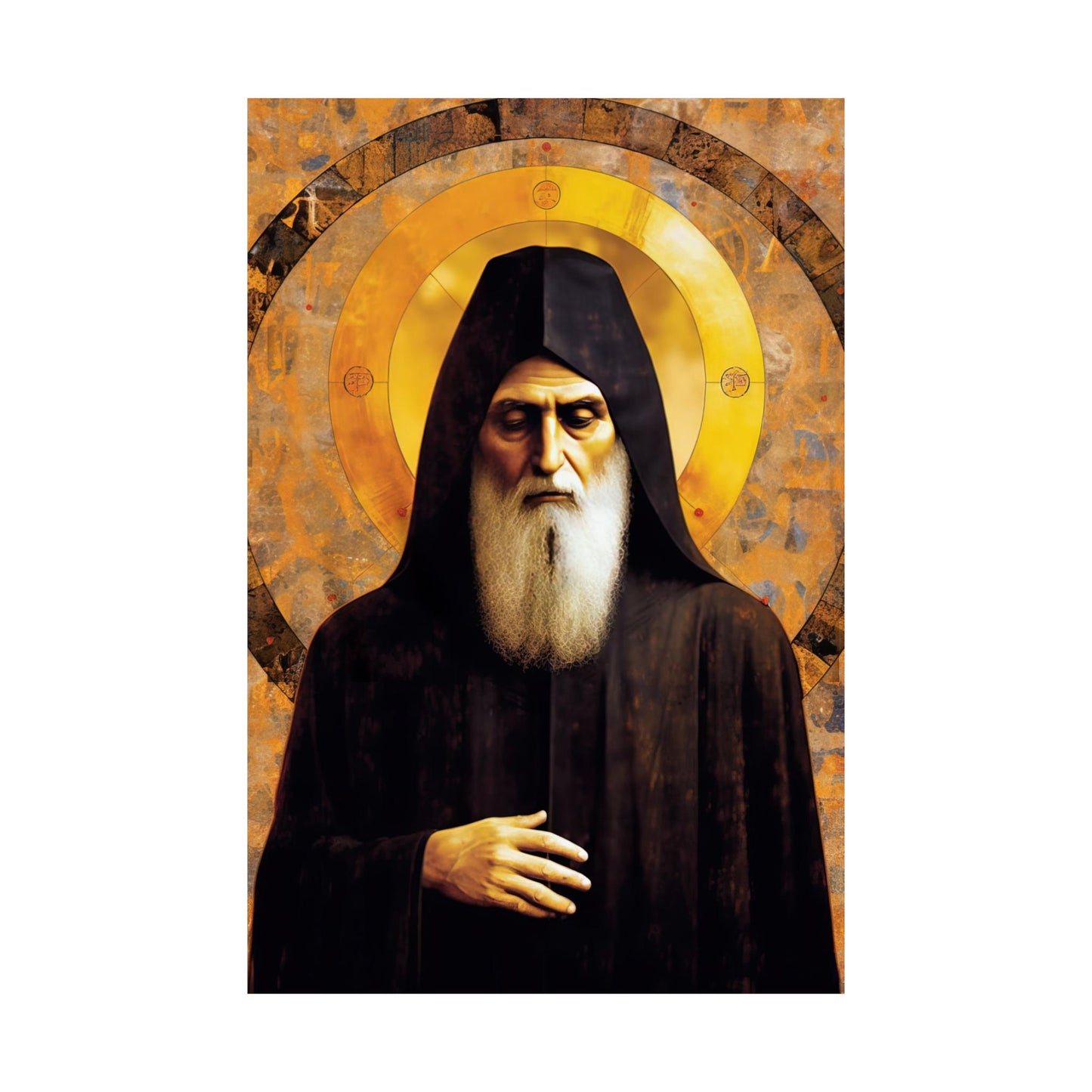 Saint Charbel Makhlouf - Sanctified Souls Print - Multiple Sizes - Premium Matte Vertical Posters - Catholic Religious Art for the home