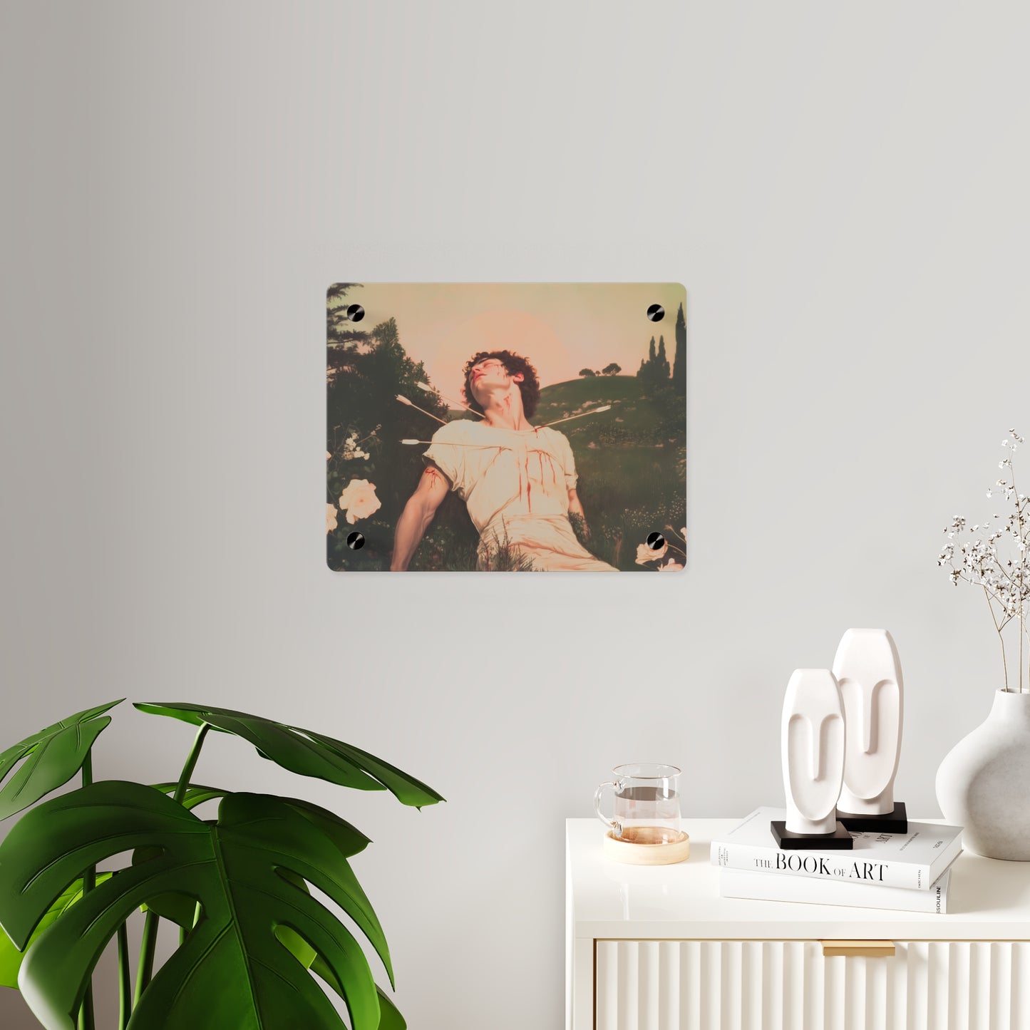Saint Sebastian Wall Art Panel - Ready to Hang Acrylic Print - Catholic Saint Art - Patron Saint Print - No Frame needed