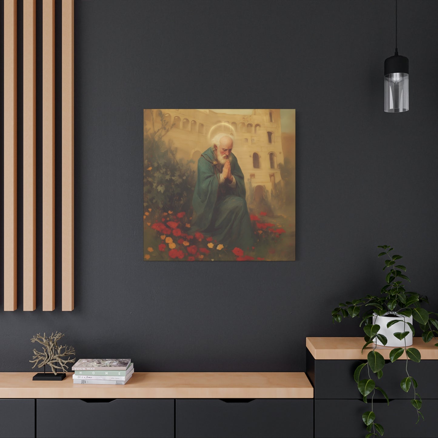 Saint Cyprian - Multiple Sizes - Catholic Home art - Museum Wrapped Canvas - Sanctified Souls Print - Catholic Martyr Art