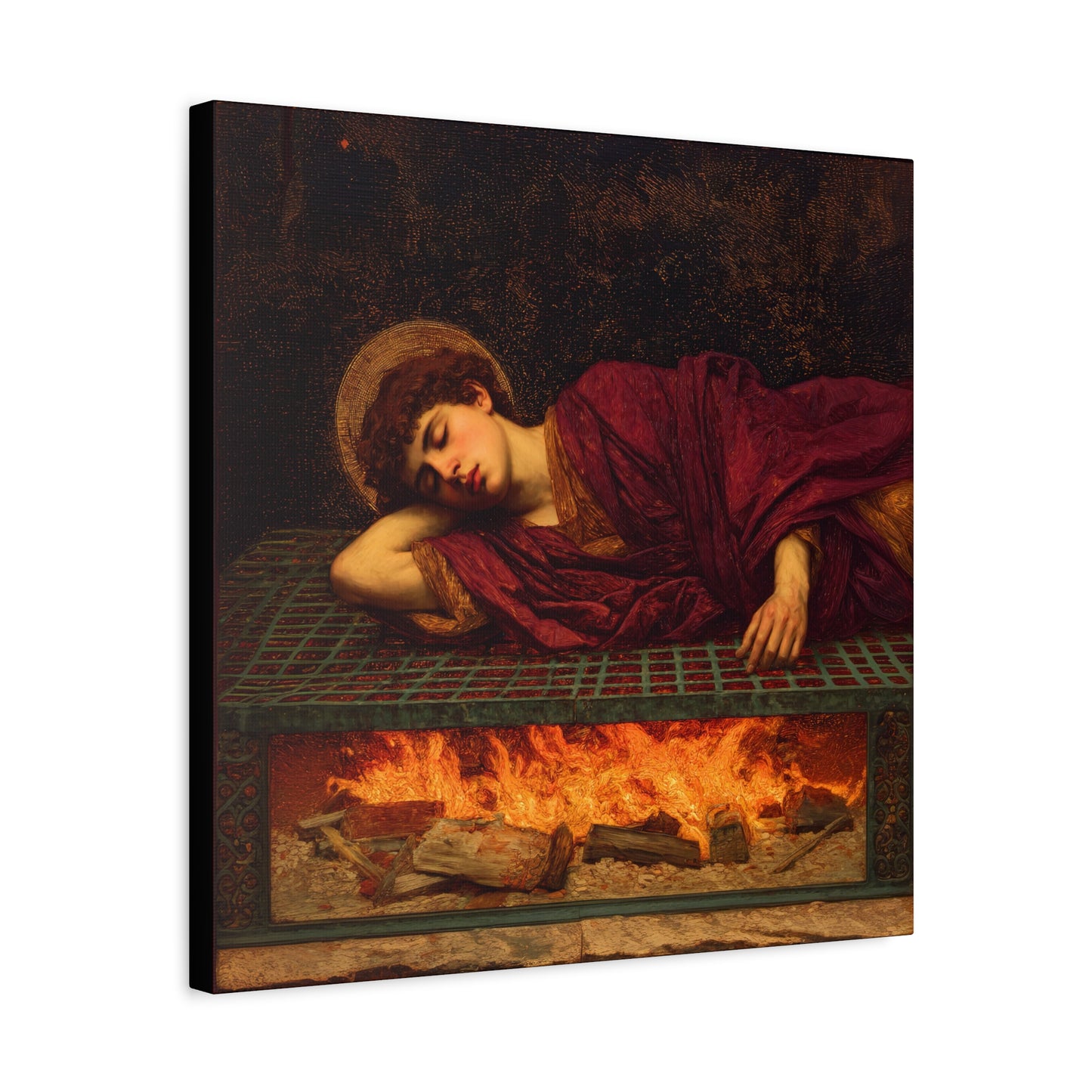 Saint Lawrence - Museum Wrapped Canvas - Sanctified Souls Print - Religious Art for your Home - Catholic Patron Saint Art