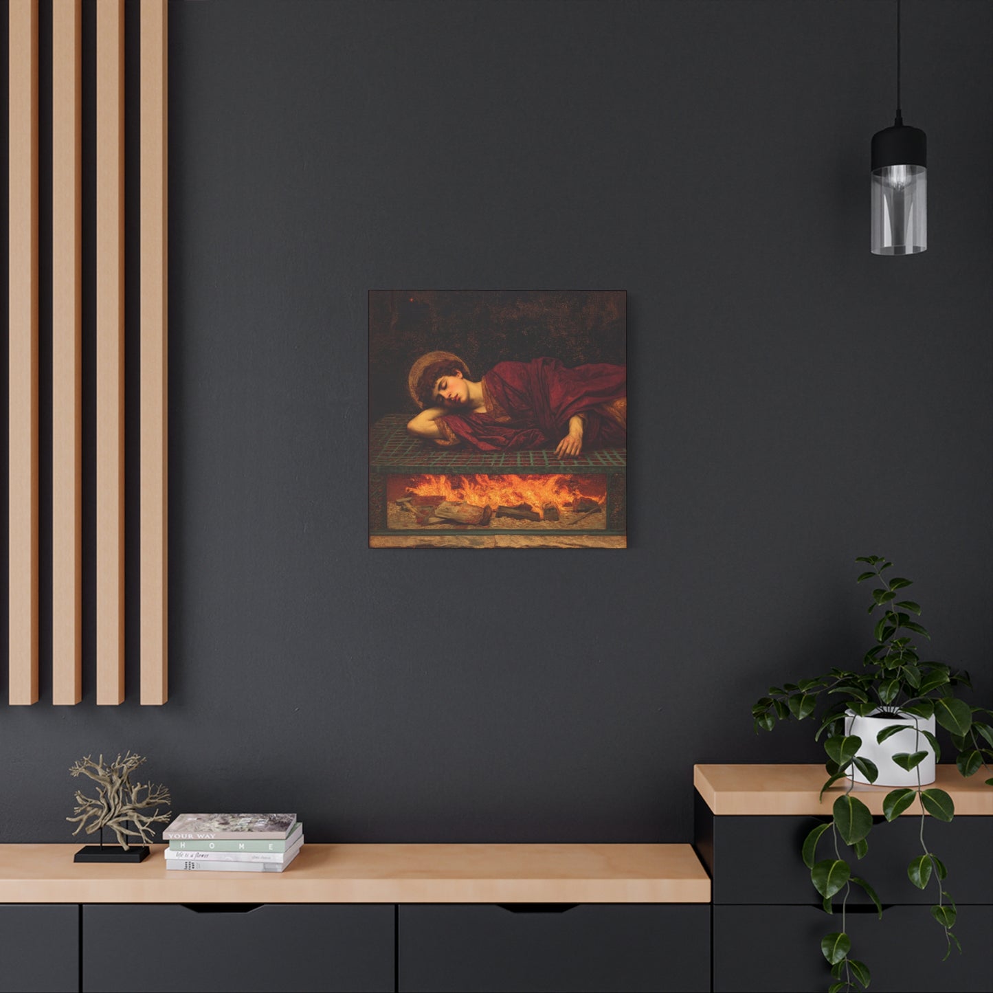 Saint Lawrence - Museum Wrapped Canvas - Sanctified Souls Print - Religious Art for your Home - Catholic Patron Saint Art