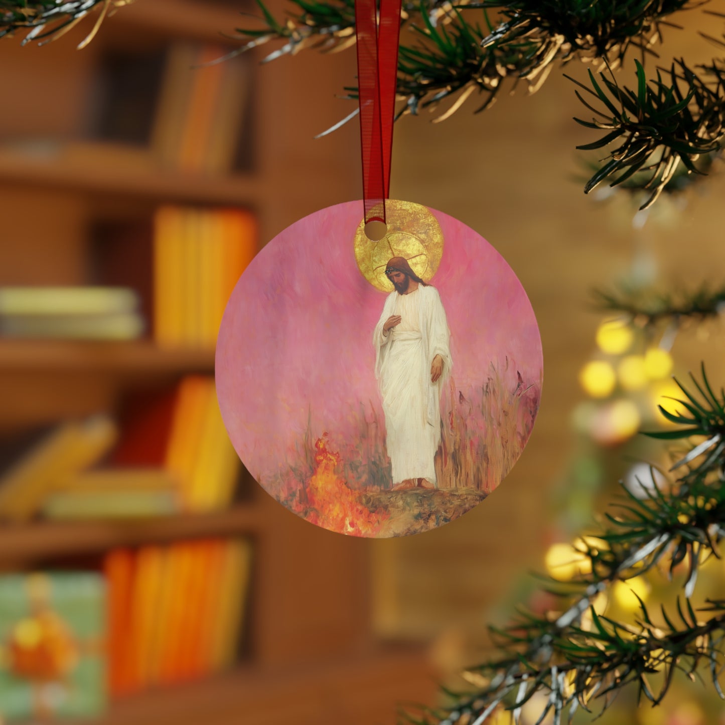 The Stone Cracked Beneath His Feet Ornament - Religious Holiday Christmas Ornament and Keepsake - Double sided Keepsake