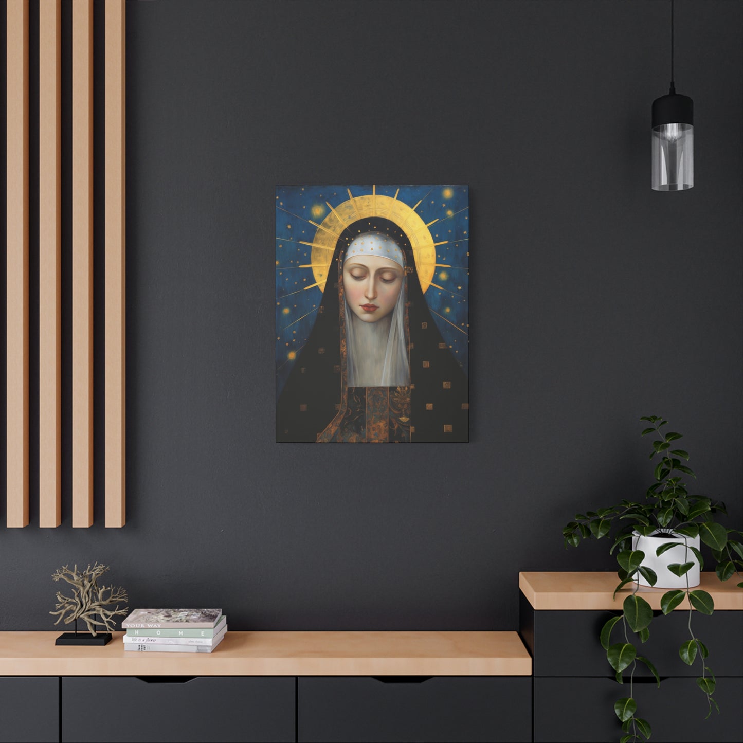 Saint Brigid of Sweden Canvas Print - Multiple Sizes - Catholic Home art - Museum Wrapped Canvas - Sanctified Souls Print