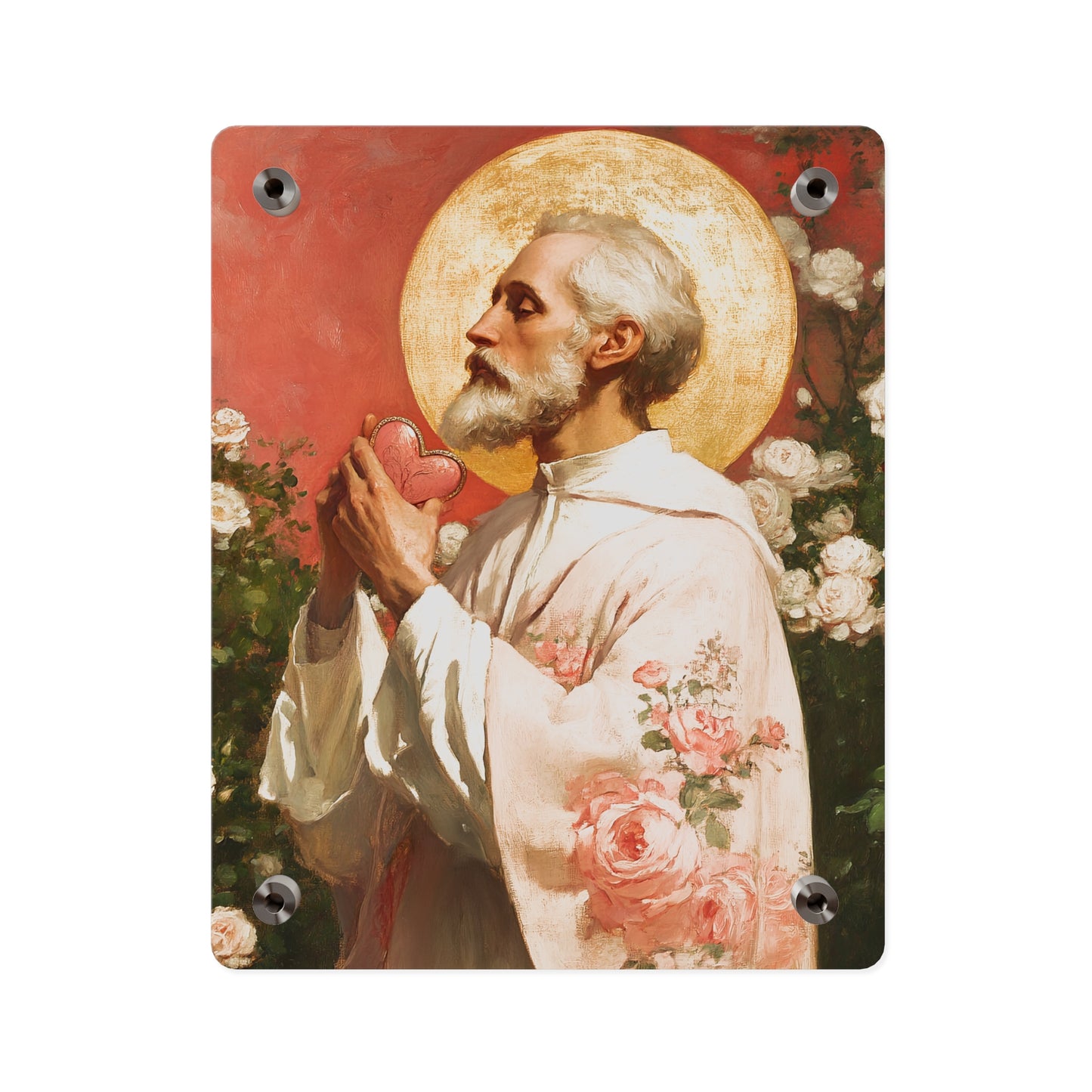 Saint Valentine Wall Art Panel - Ready to Hang Acrylic Print - Catholic Saint Art - Patron Saint Print - Catholic Saint Wall Art