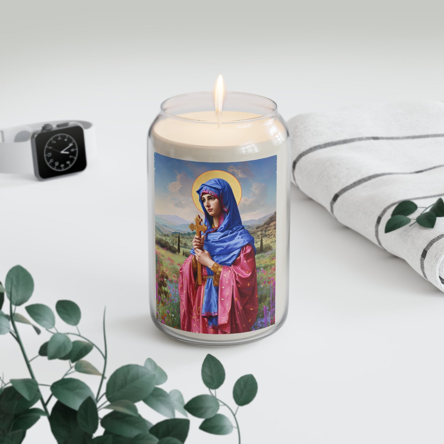 Saint Anysia of Salonika - Scented Prayer Candle, 13.75oz - Tall Size - Religious Prayer Candle - Catholic Art