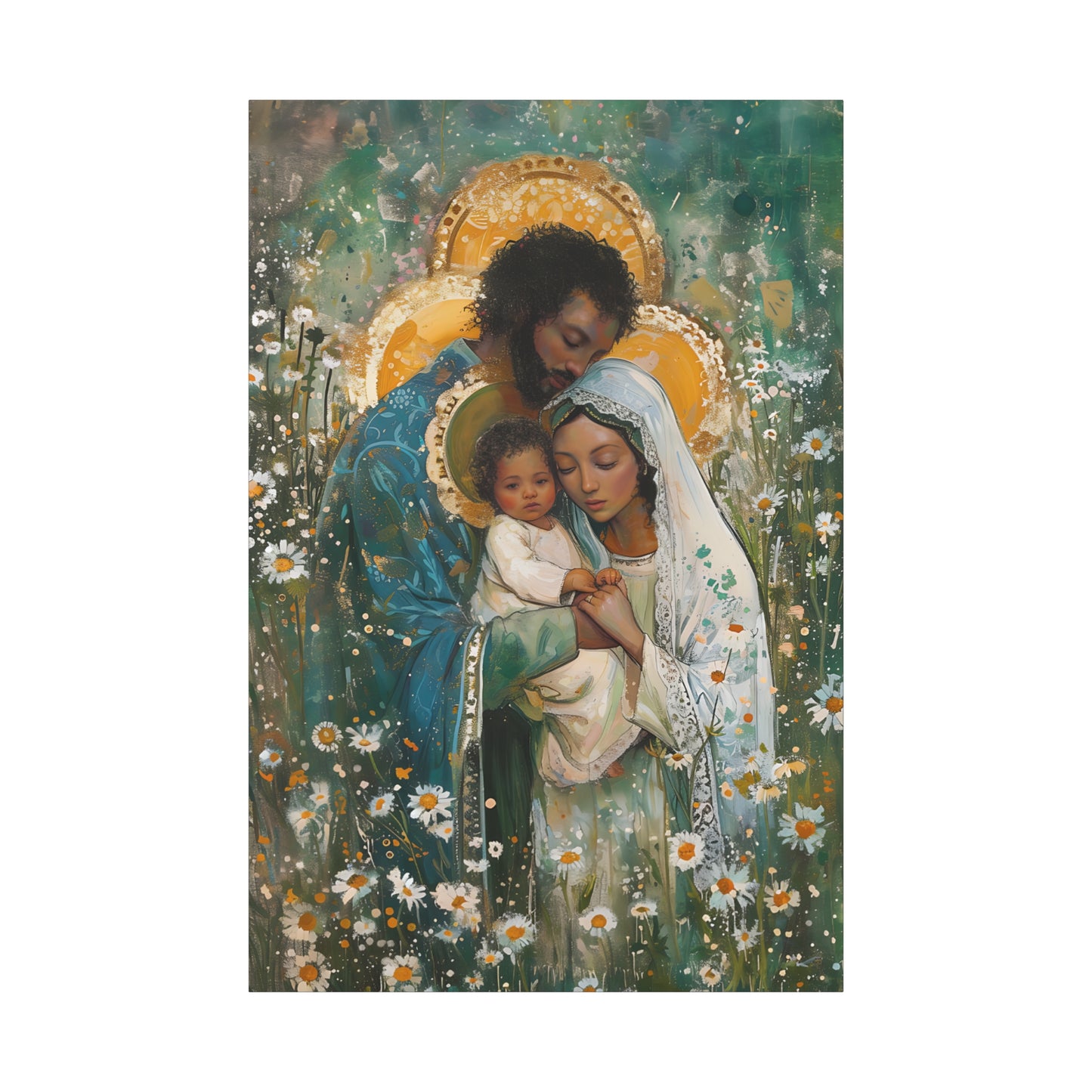 Sacred Sanctuary - Mary, Joseph, and the Infant Jesus - Museum Wrapped Canvas - Sanctified Souls Print - Religious Art - The Holy Family
