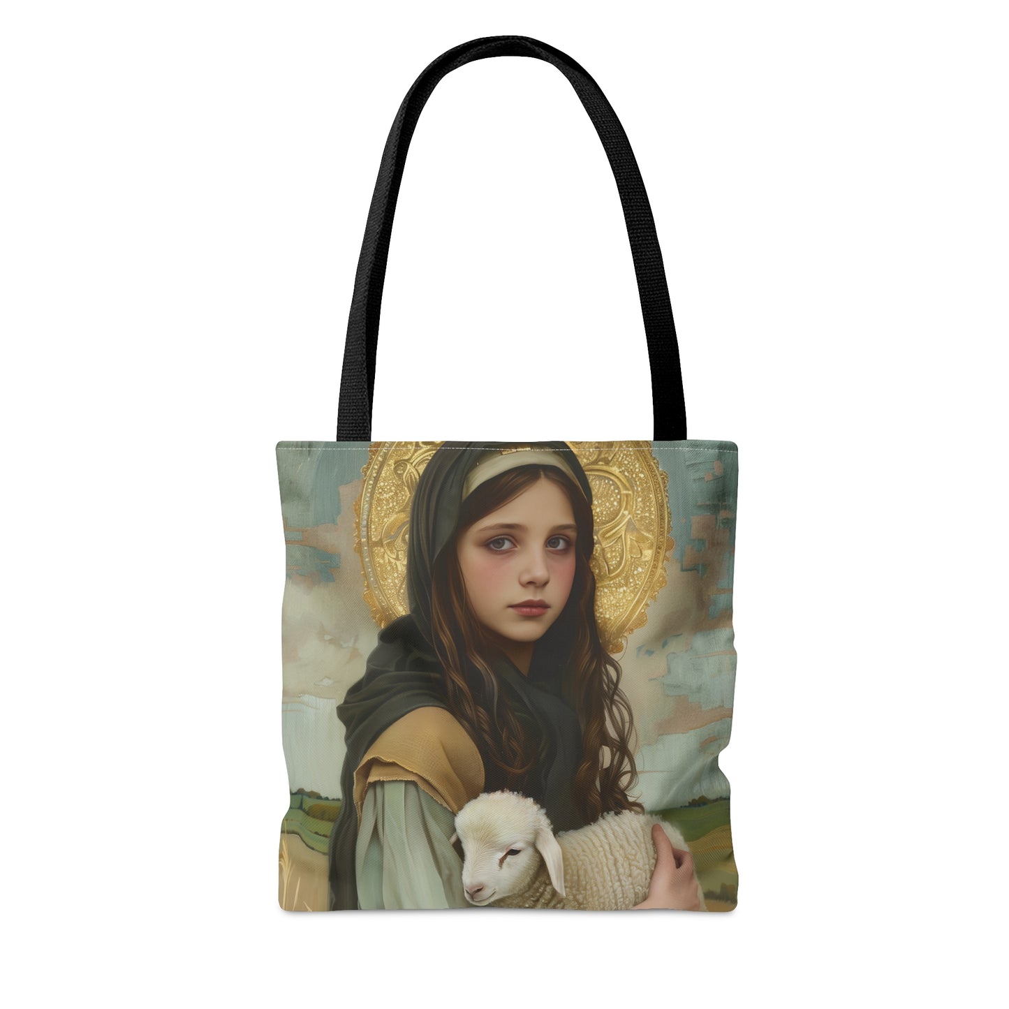 Saint Belina Tote Bag - Purse - Three sizes - Large Medium Small Faith Art Bag - Catholic faith inspired carry-all purse - Double Sided Bag