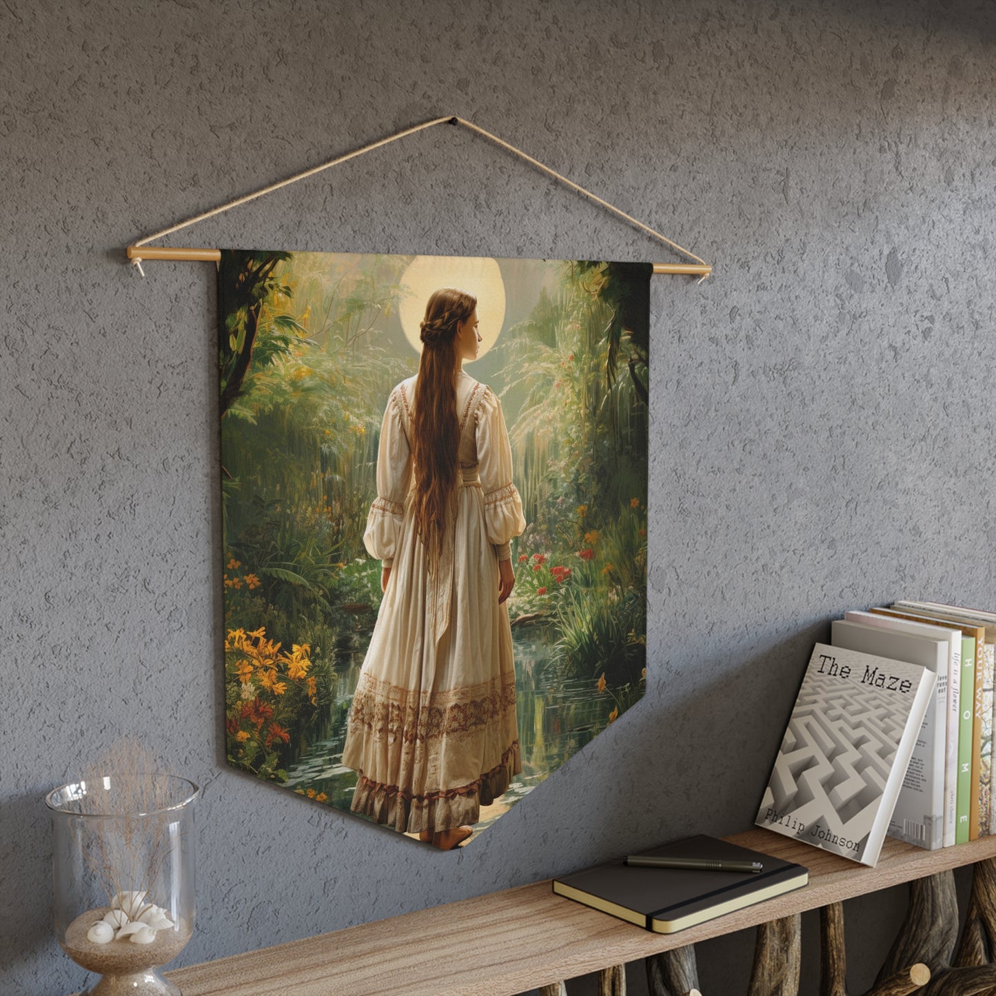 Saint Narcisa de Jesús Martillo Moran Wall Banner / Wall Hanging / Pennant - Prayer room art - Catholic Home - 18" x 21"