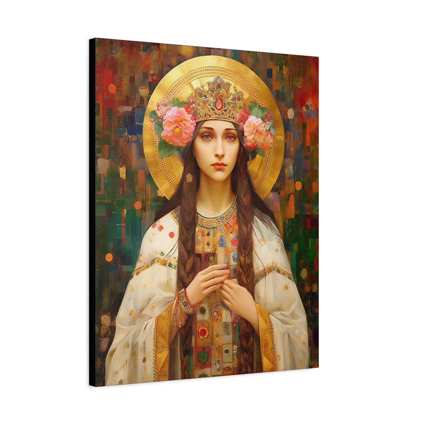 Saint Elizabeth of Hungary - Museum Wrapped Canvas - Sanctified Souls Print - Religious Art for your Home