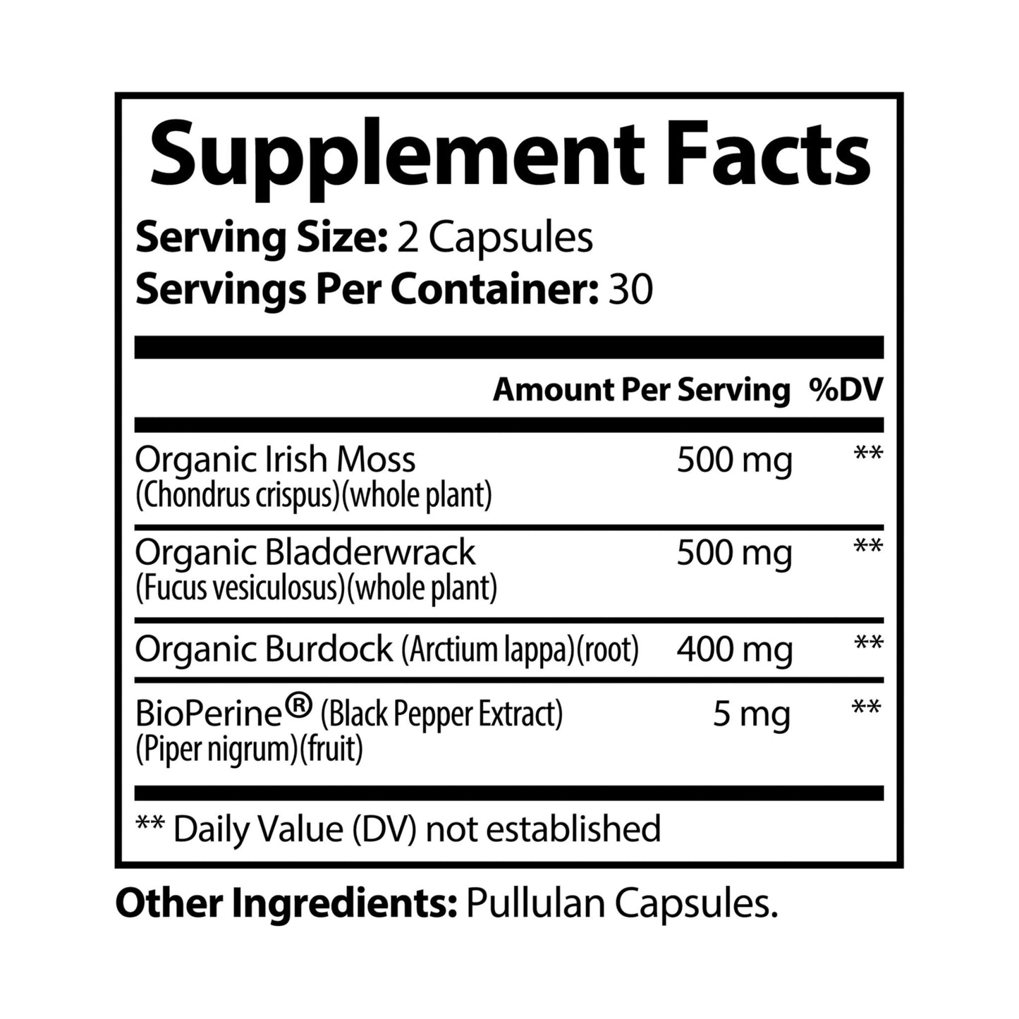 Saint Agnes's Rule & Remedy - Provision · Providentia - Mineral Sufficiency - Sea Moss Supplement (60 Capsules)