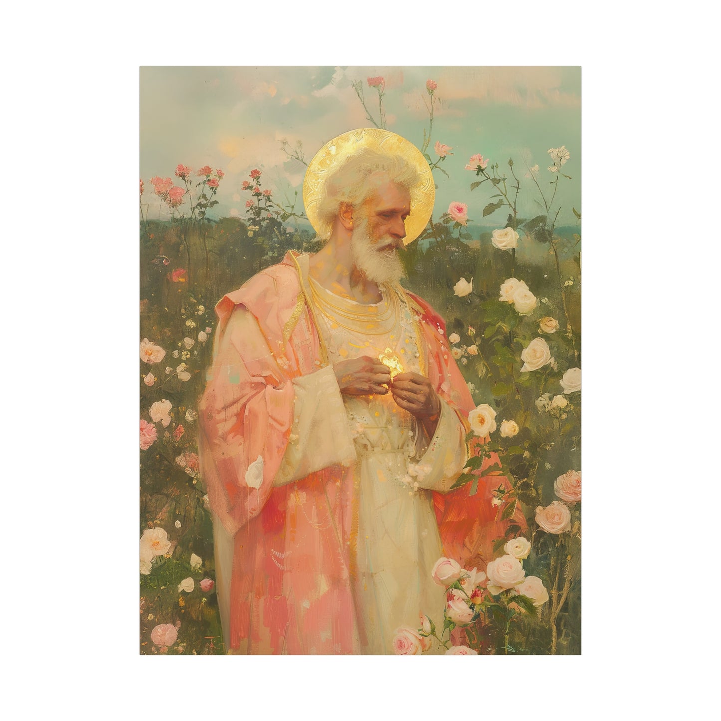 Saint Valentine - Multiple Sizes - Catholic Home art - Museum Wrapped Canvas - Sanctified Souls Print - Catholic Saint Art