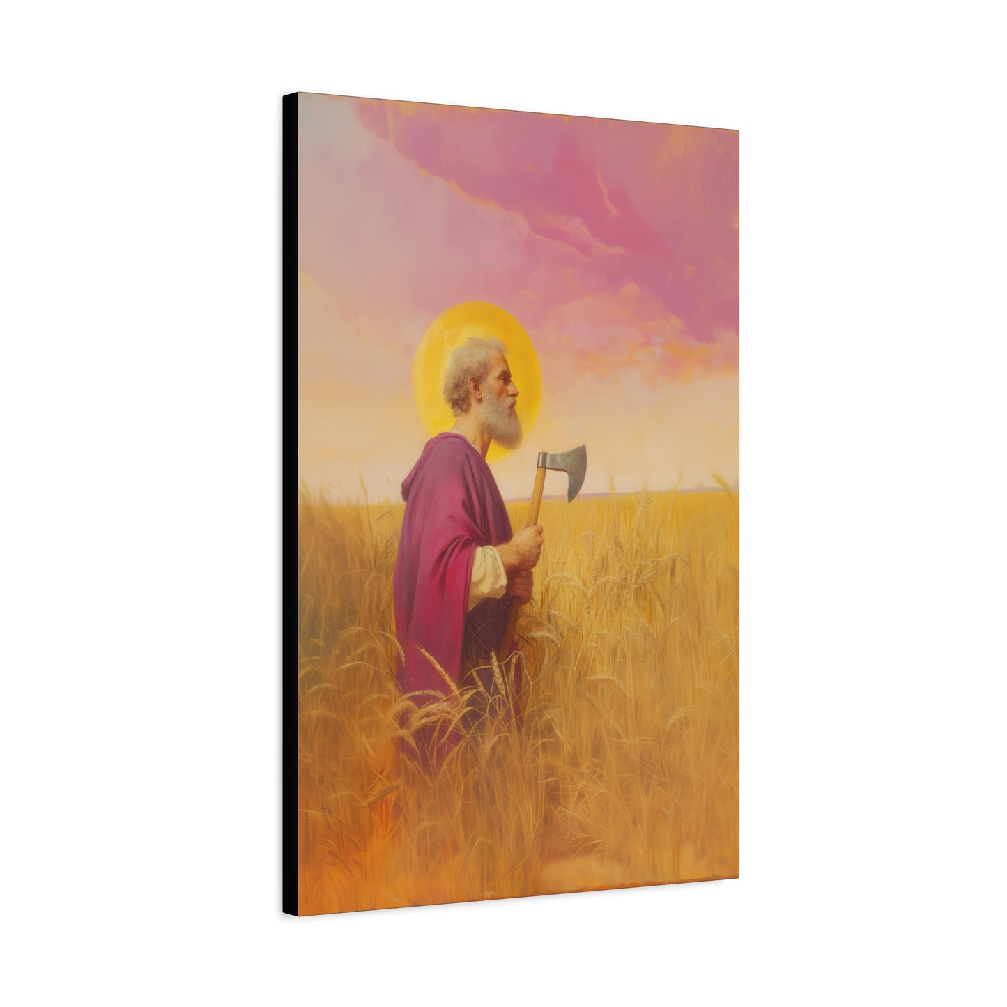 Saint Matthias - Museum Wrapped Canvas - Sanctified Souls Print - Religious Art for your Home - Catholic Patron Saint Art