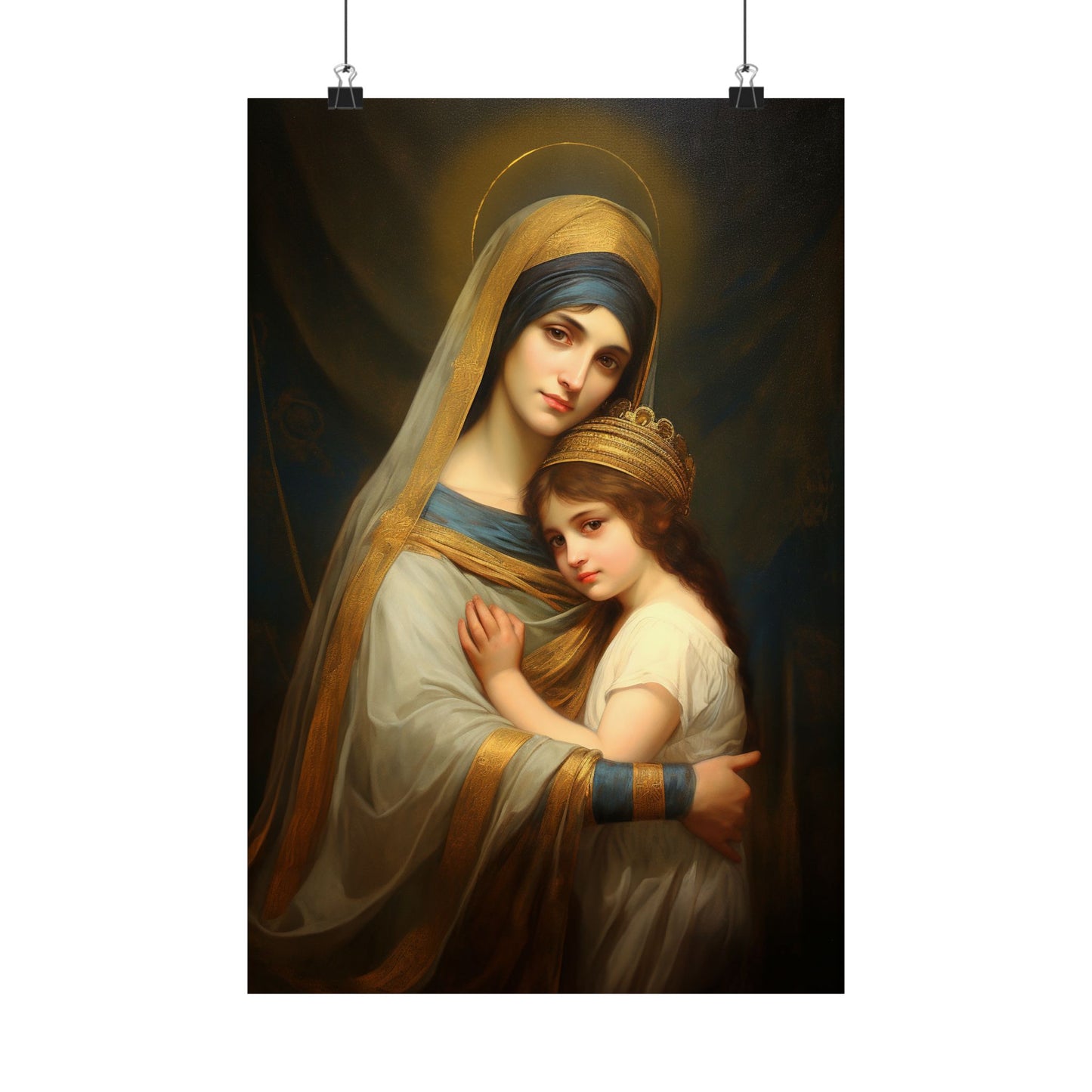 Saint Anne mother to Mary the Blessed Virgin - Sanctified Souls Print - Multiple Sizes - Premium Matte Vertical Posters