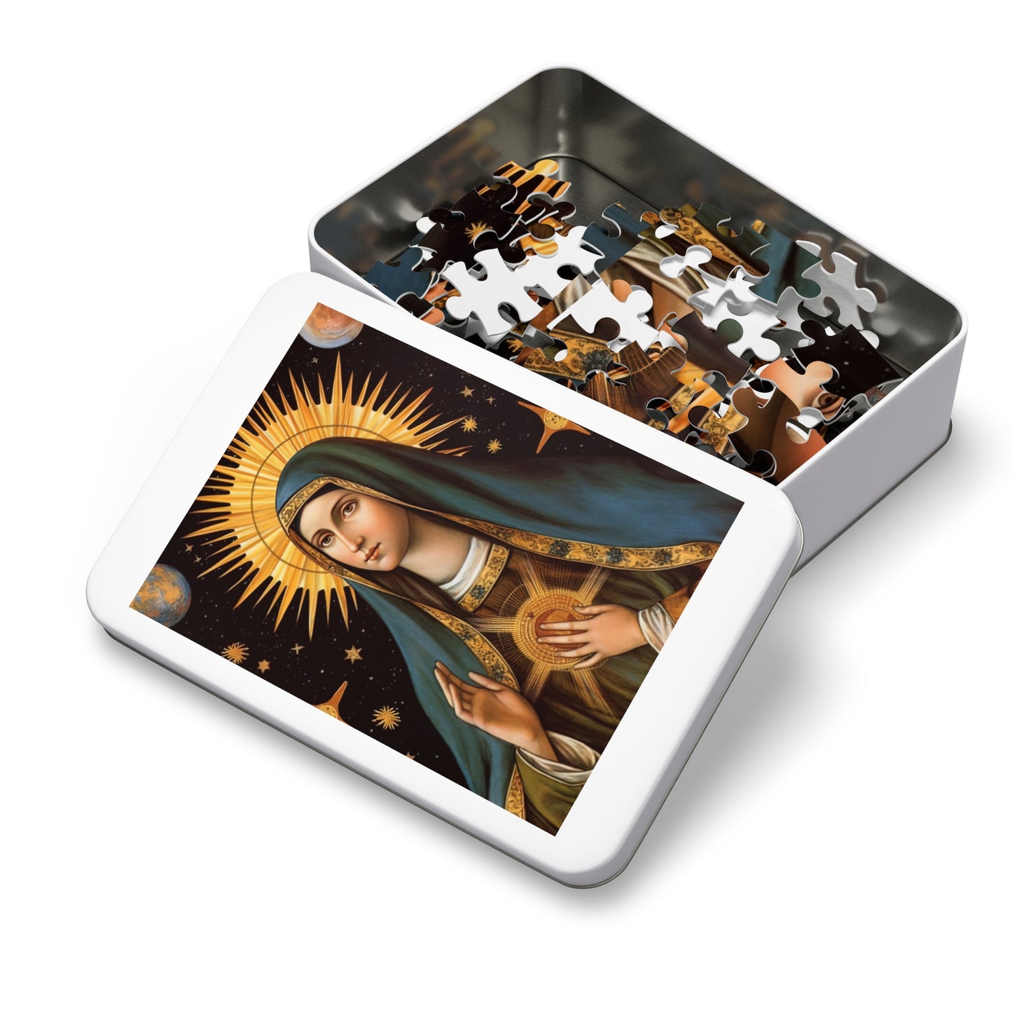 Saint Clare of Assisi - Puzzle and Keepsake Tin - Religious Jigsaw Puzzle (30, 110, 252, 500,1000-Piece) - Religious Puzzle
