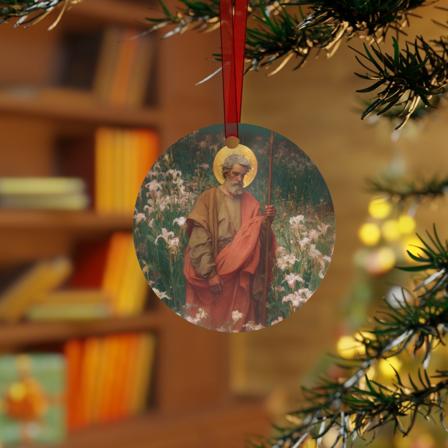 Saint James the Lesser Metal Ornament - Religious Holiday Christmas Ornament and Keepsake - Prayer Ornament