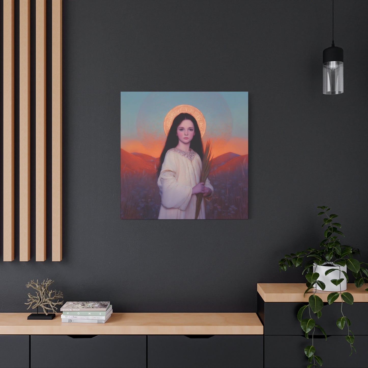 Saint Hope - Multiple Sizes - Catholic Home art - Museum Wrapped Canvas - Sanctified Souls Print - Martyr Saint