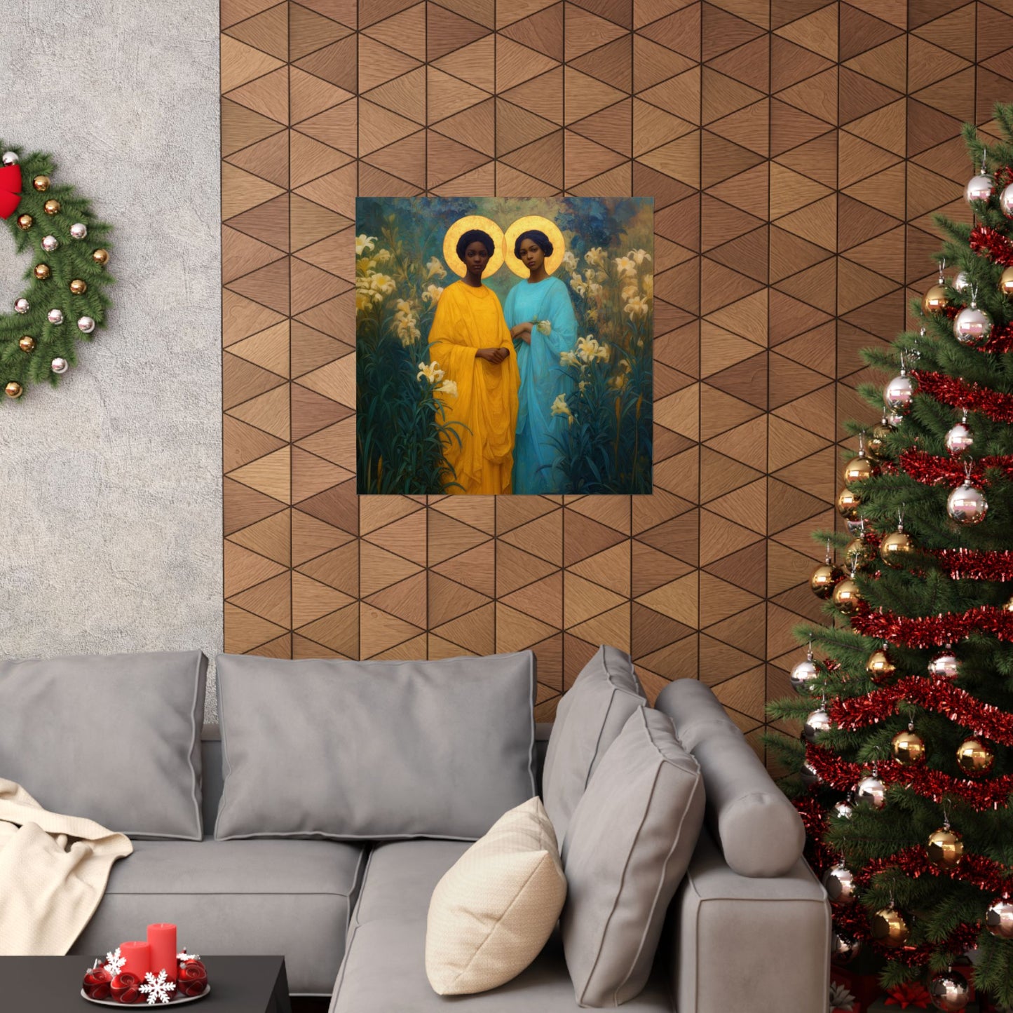 Saint Perpetua and Saint Felicity - Sanctified Souls Print - Multiple Sizes - Premium Posters - Catholic Art - Christian Home Decor Artwork