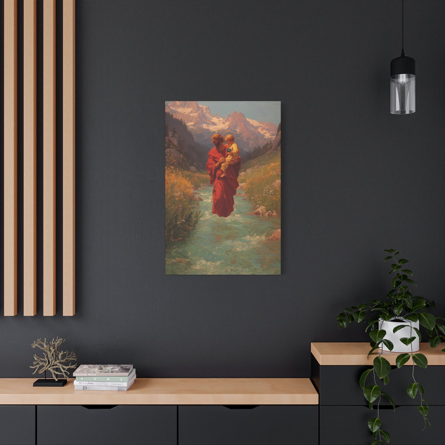Saint Christopher - Museum Wrapped Canvas - Sanctified Souls Print - Religious Art for your Home