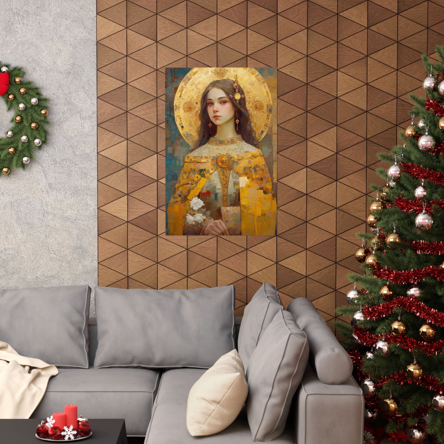 Saint Dymphna - Sanctified Souls Print - Multiple Sizes - Premium Matte Vertical Posters