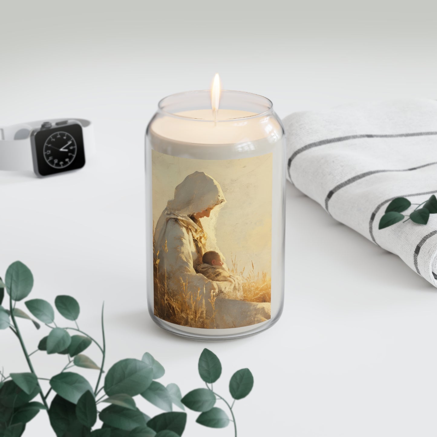 Our Lady of the Harvest / Prairie - Mother Mary - Scented Prayer Candle, 13.75oz - Tall Size - Religious Prayer Candle