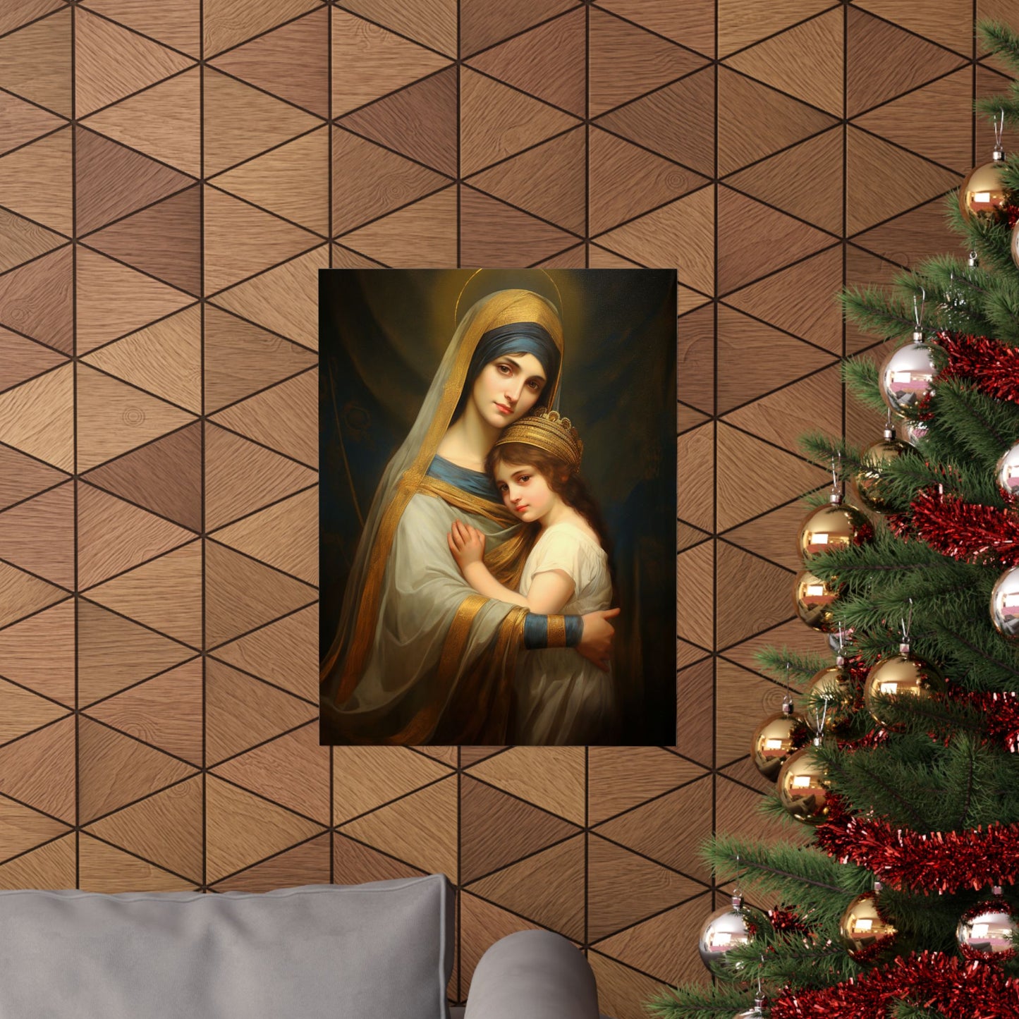 Saint Anne mother to Mary the Blessed Virgin - Sanctified Souls Print - Multiple Sizes - Premium Matte Vertical Posters