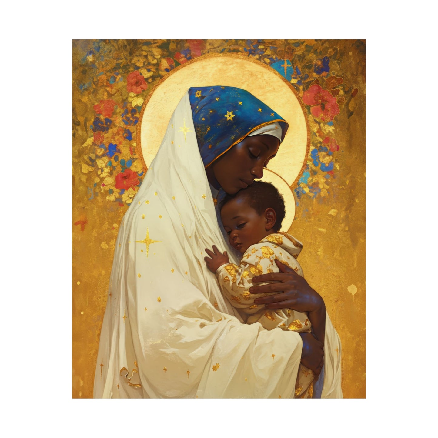Queen of Peace and Love- Our Lady of Kibeho's Message - Sanctified Souls Print - Multiple Sizes - Premium Posters - Catholic Art - Christian