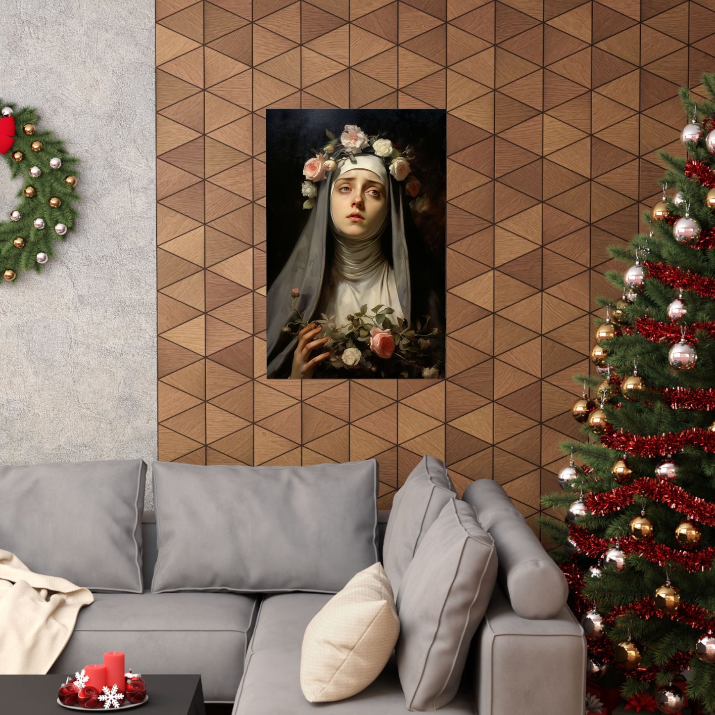 Saint Rose of Lima - Sanctified Souls Print - Multiple Sizes - Premium Matte Vertical Posters - Patron Saint of Florists