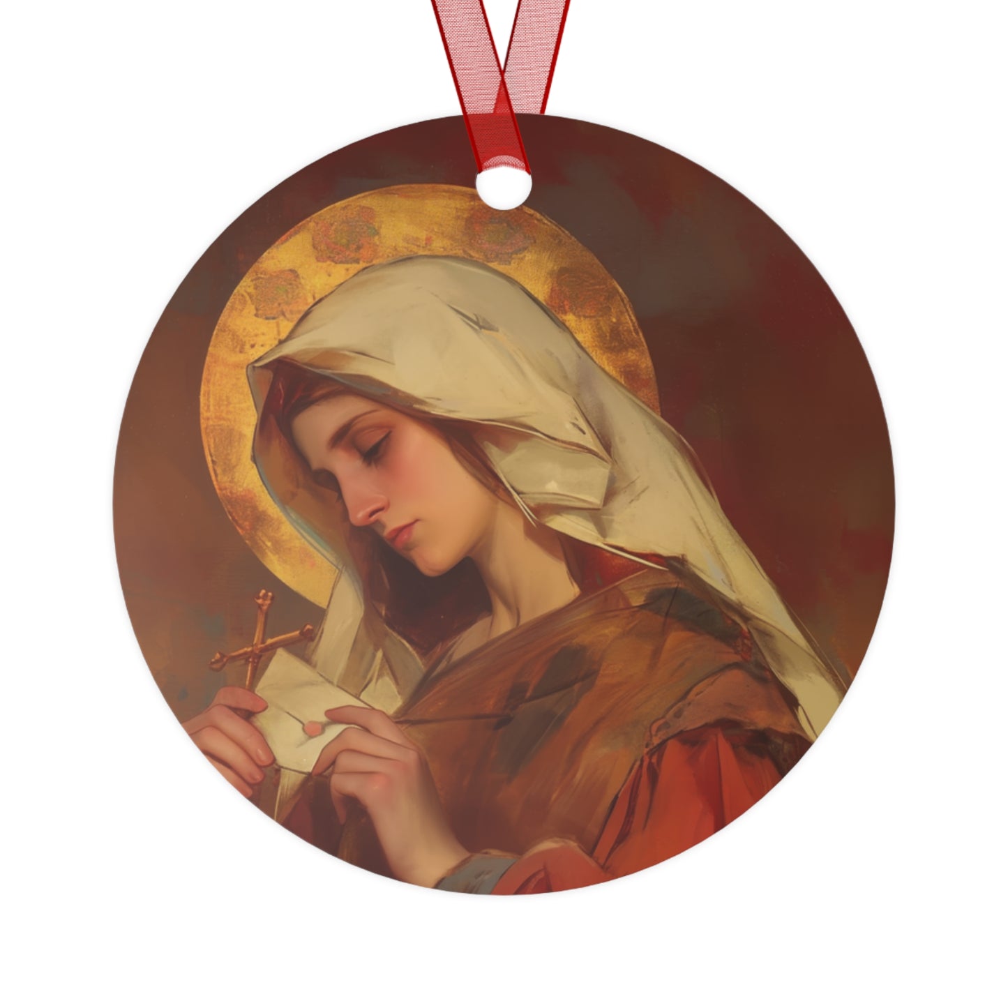 Saint Phoebe Metal Ornament - Religious Holiday Christmas Keepsake - Religious Catholic Tree Ornament - Christmas Gift