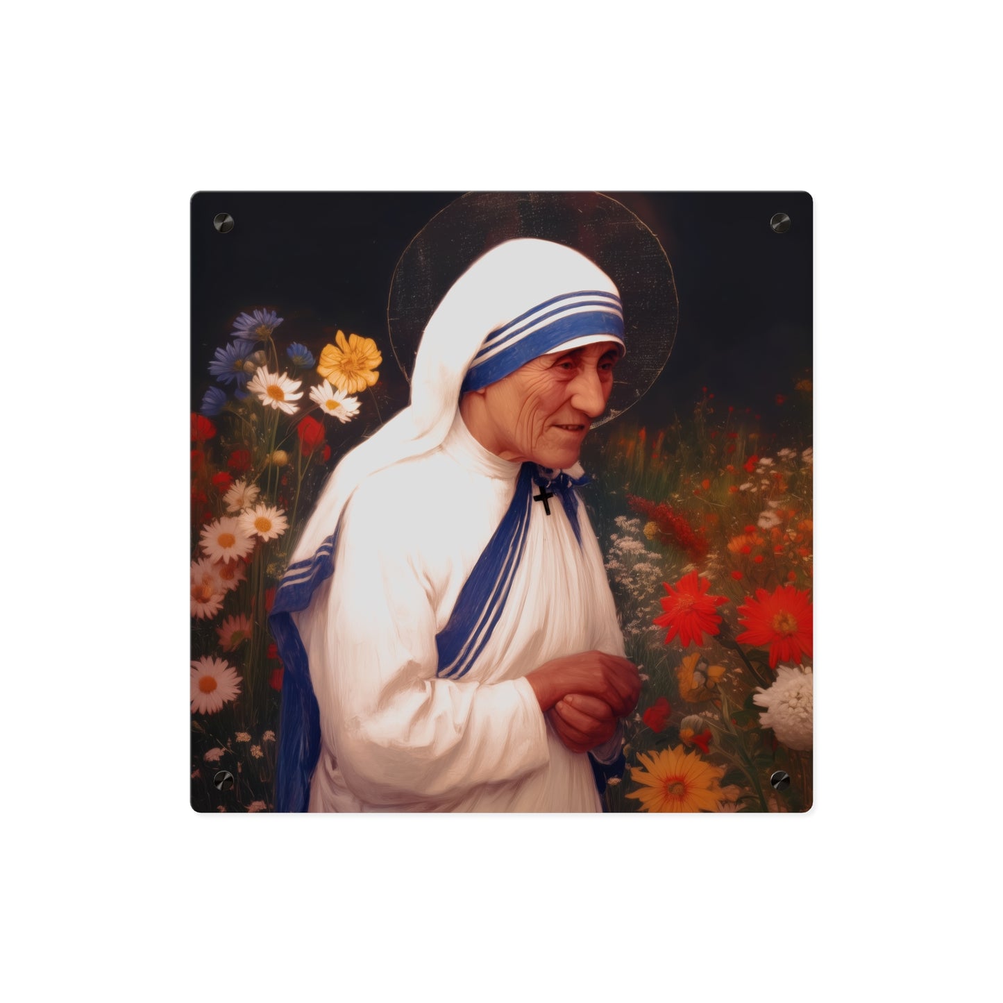 Saint Teresa of Calcutta Wall Art Panel - Ready to Hang Acrylic Print - Catholic Saint Art - Patron Saint Print - No Frame needed
