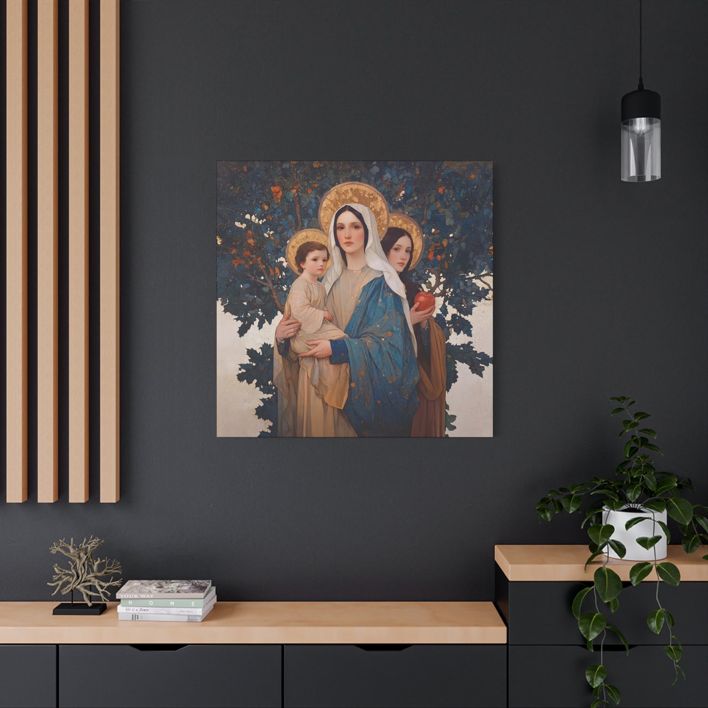 New Eve / Mary, The New Eve - Mother Mary Title - Marian Art - Gallery Wrapped Canvas - Print - Catholic Art Print