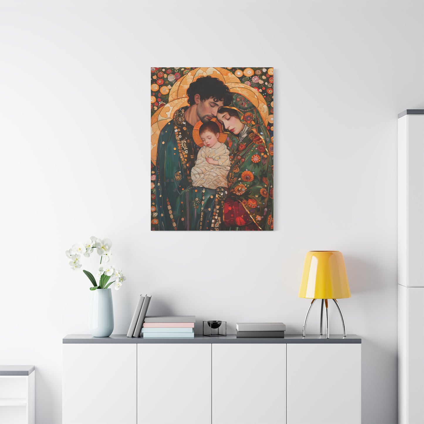 Guiding Light - The Holy Family - Museum Wrapped Canvas - Sanctified Souls Print - Religious Art - Jesus, Mary and Joseph Art