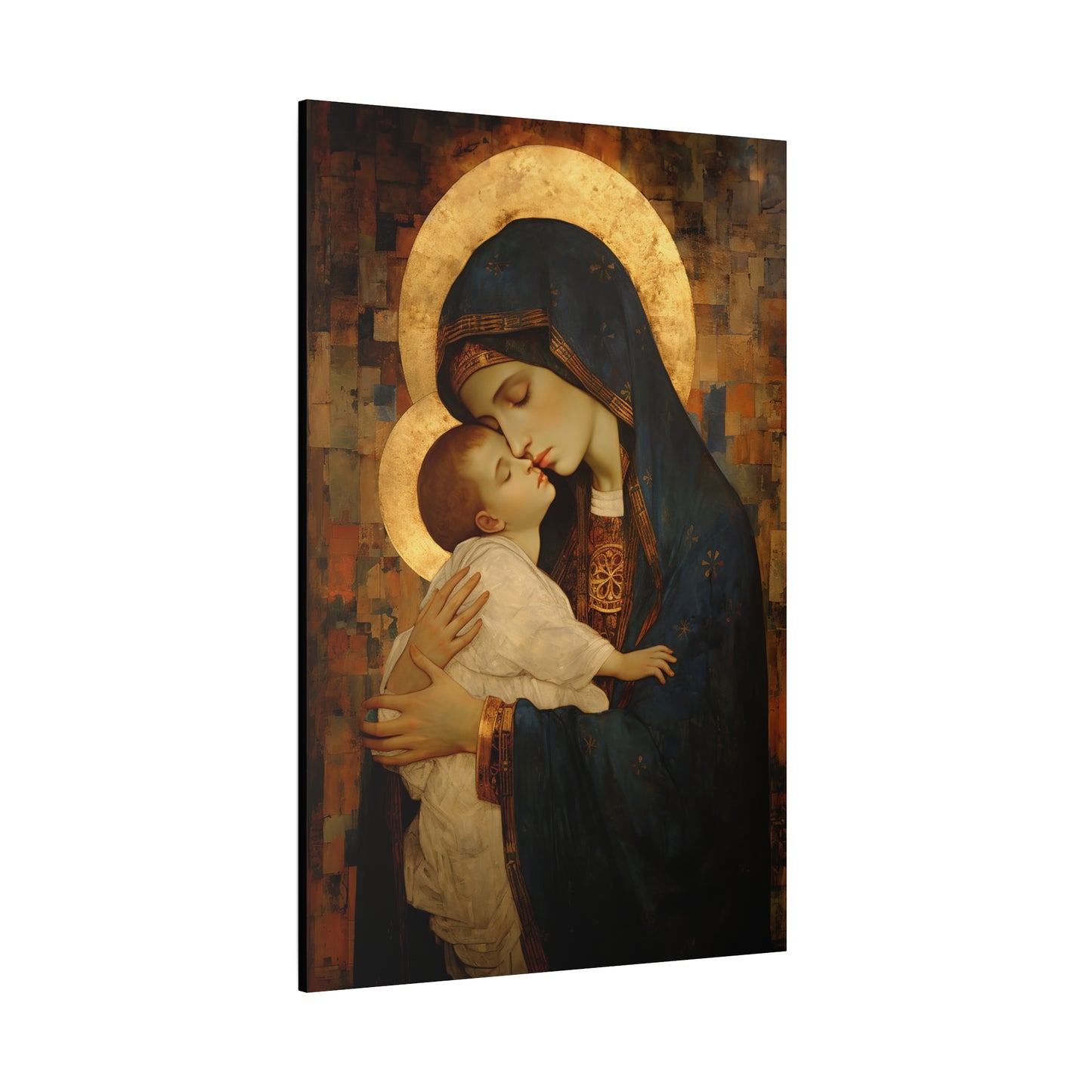 Mother of Mercy - Museum Wrapped Canvas - Sanctified Souls Print - Religious Art for your Home - The Virgin Mary and The Christ Child