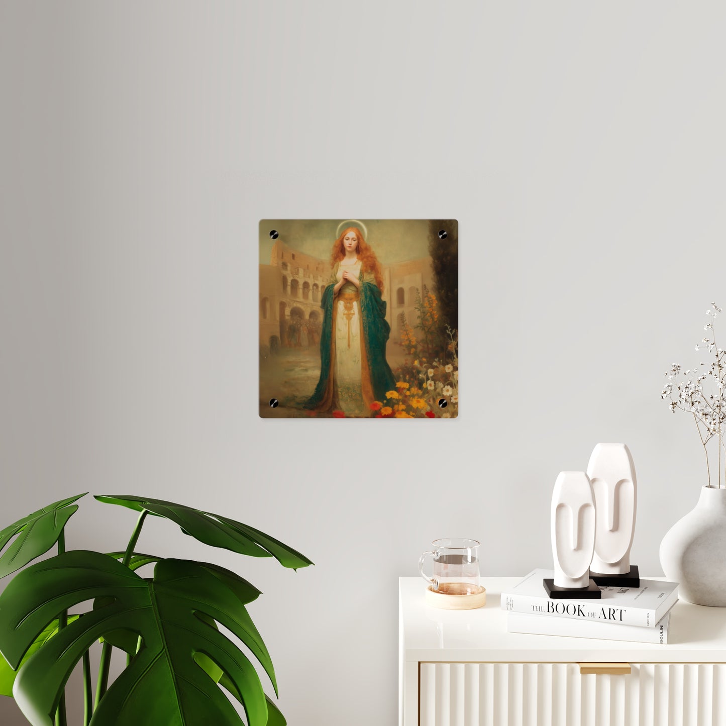 Saint Justina Wall Art Panel - Ready to Hang Acrylic Print - Catholic Saint Art - Patron Saint Print - Martyr Art